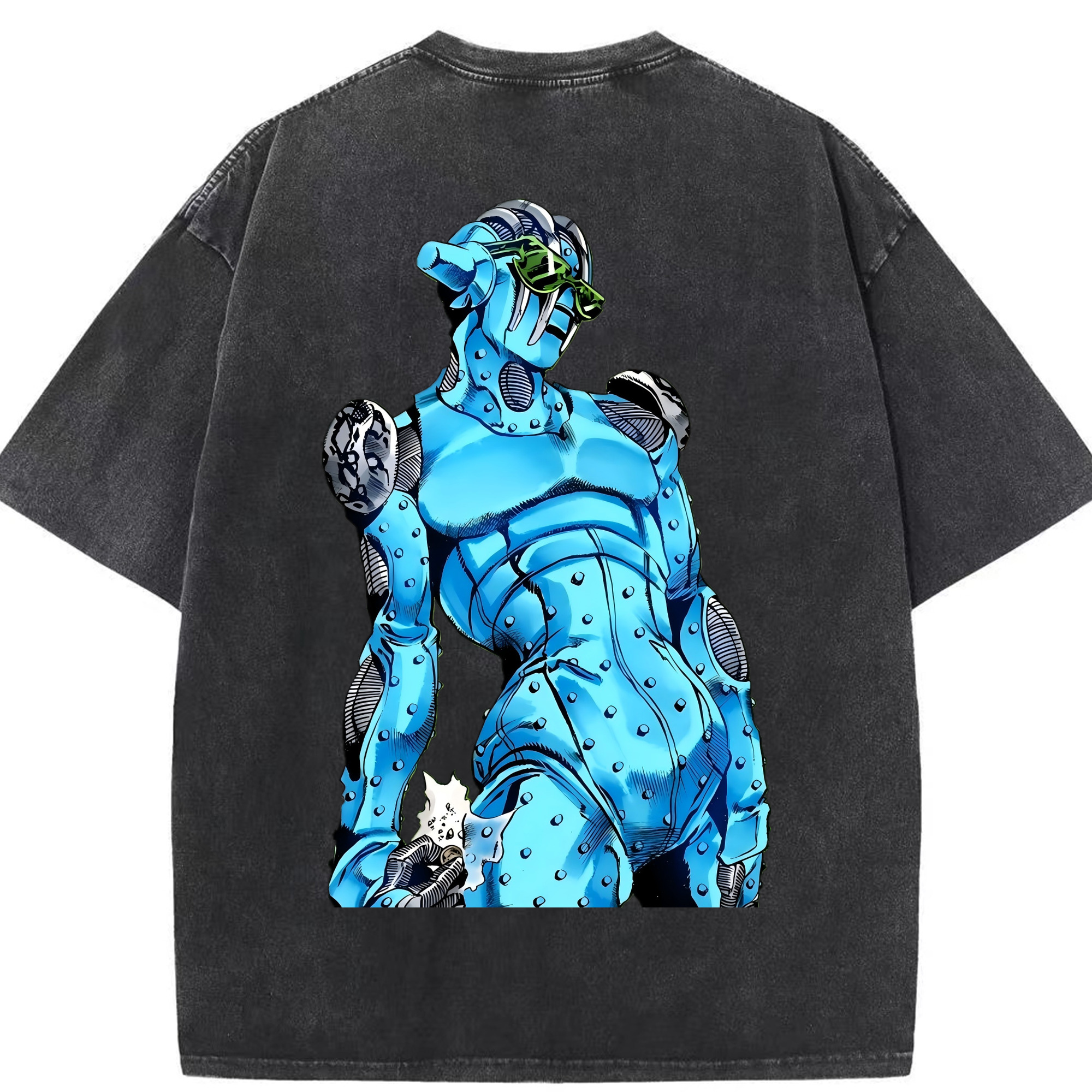 （画像用） ジョジョの奇妙な冒険 JoJo's Bizarre Adventure 綿100% ヴィンテージ風 半袖Tシャツ（背面プリント）