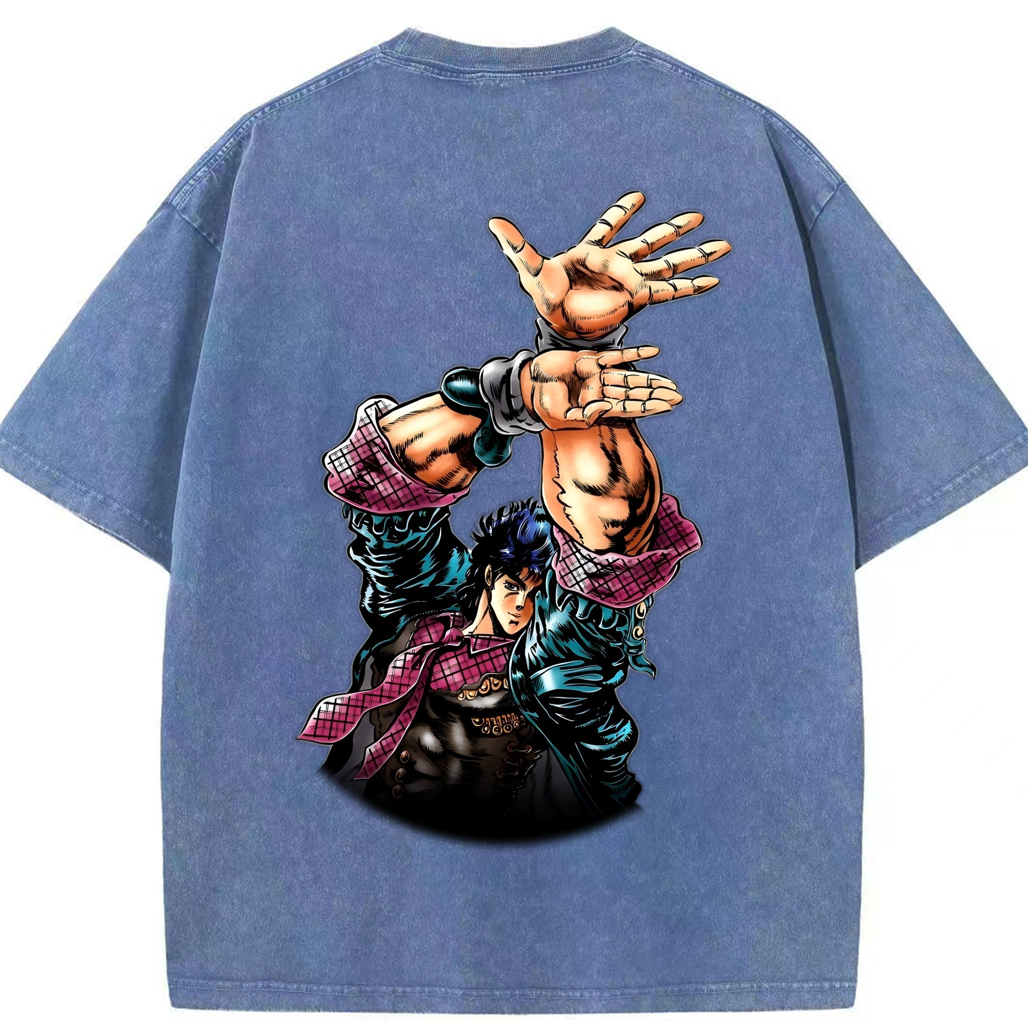 （画像用） ジョジョの奇妙な冒険 /ジョナサン?ジョースター JoJo's Bizarre Adventure Jonathan Joestar 綿100% ヴィンテージ風 半袖Tシャツ（背面プリント）