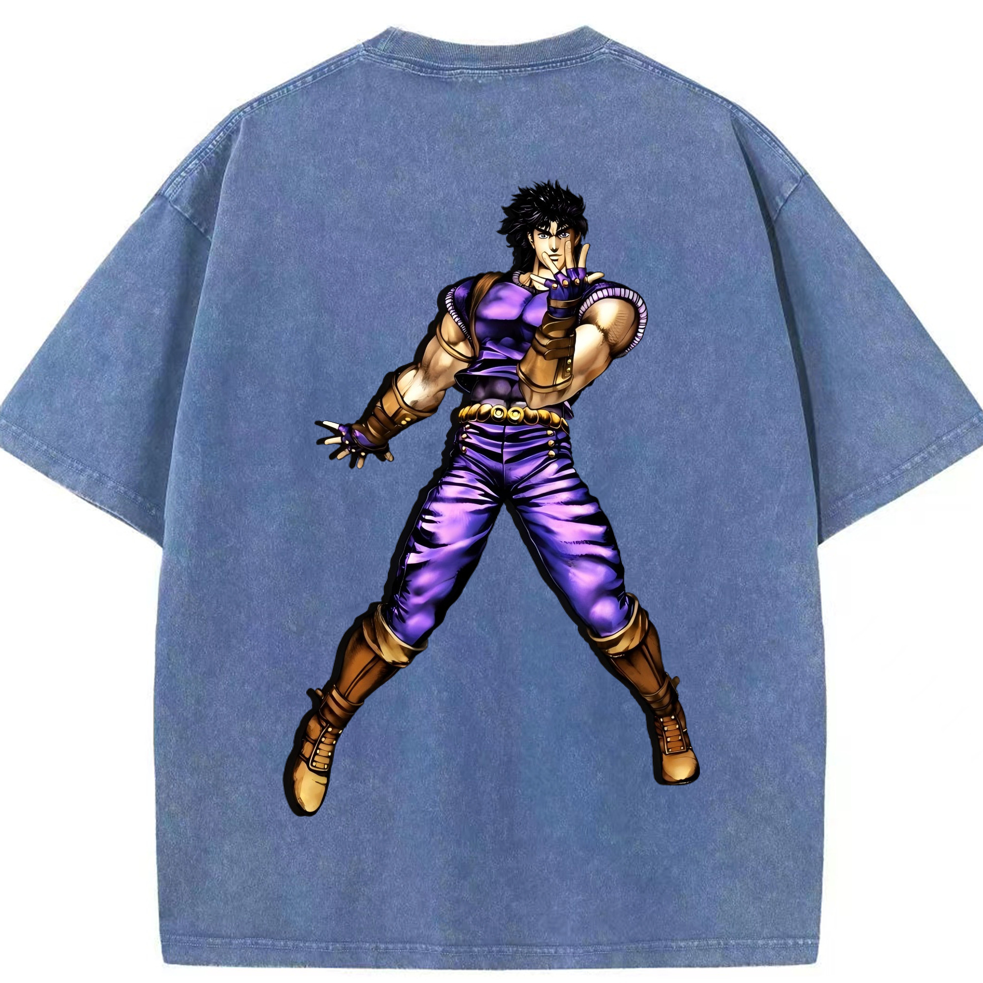 （画像用） ジョジョの奇妙な冒険 /ジョナサン?ジョースター JoJo's Bizarre Adventure Jonathan Joestar 綿100% ヴィンテージ風 半袖Tシャツ（背面プリント）