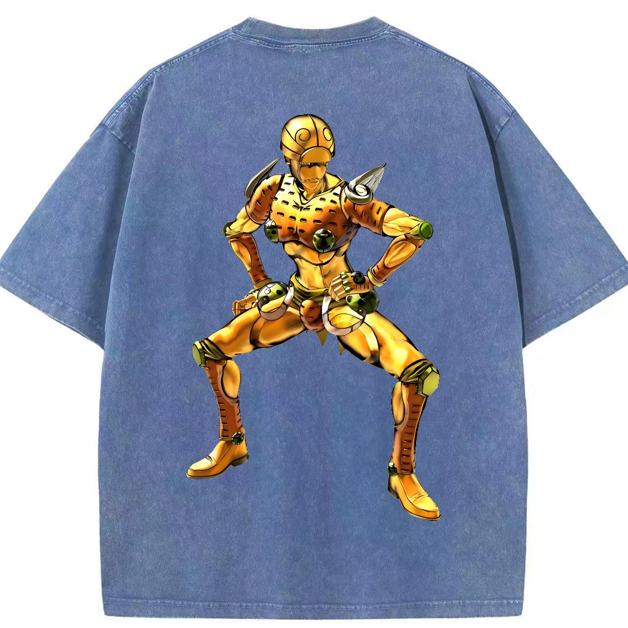 （画像用） ジョジョの奇妙な冒険 ジョルノ?ジョバァーナ JoJo's Bizarre Adventure Giorno Giovanna 綿100% ヴィンテージ風 半袖Tシャツ（背面プリント）