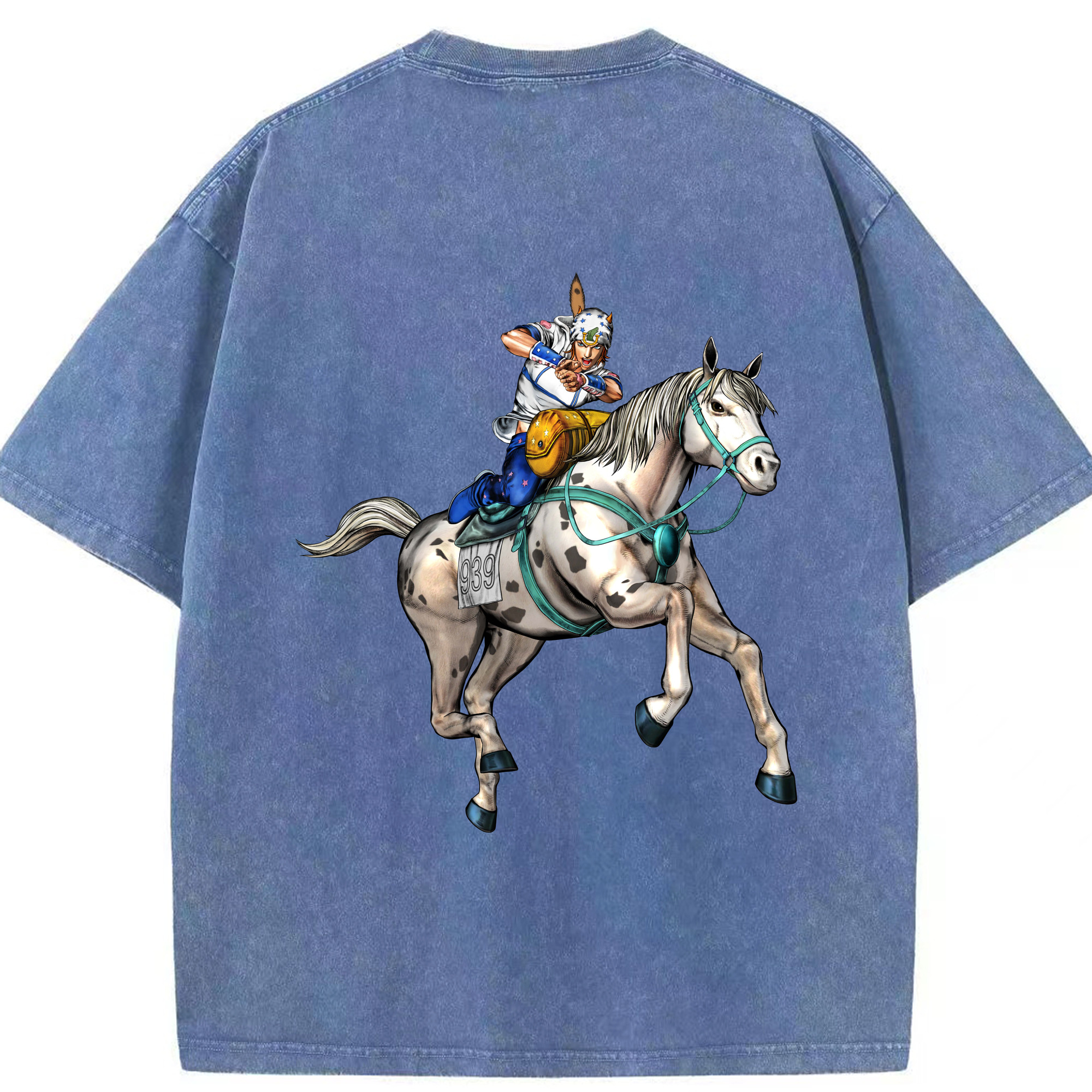 （画像用） ジョジョの奇妙な冒険 ジョナサン?ジョースター JoJo's Bizarre Adventure Jonathan Joestar 綿100% ヴィンテージ風 半袖Tシャツ（背面プリント）