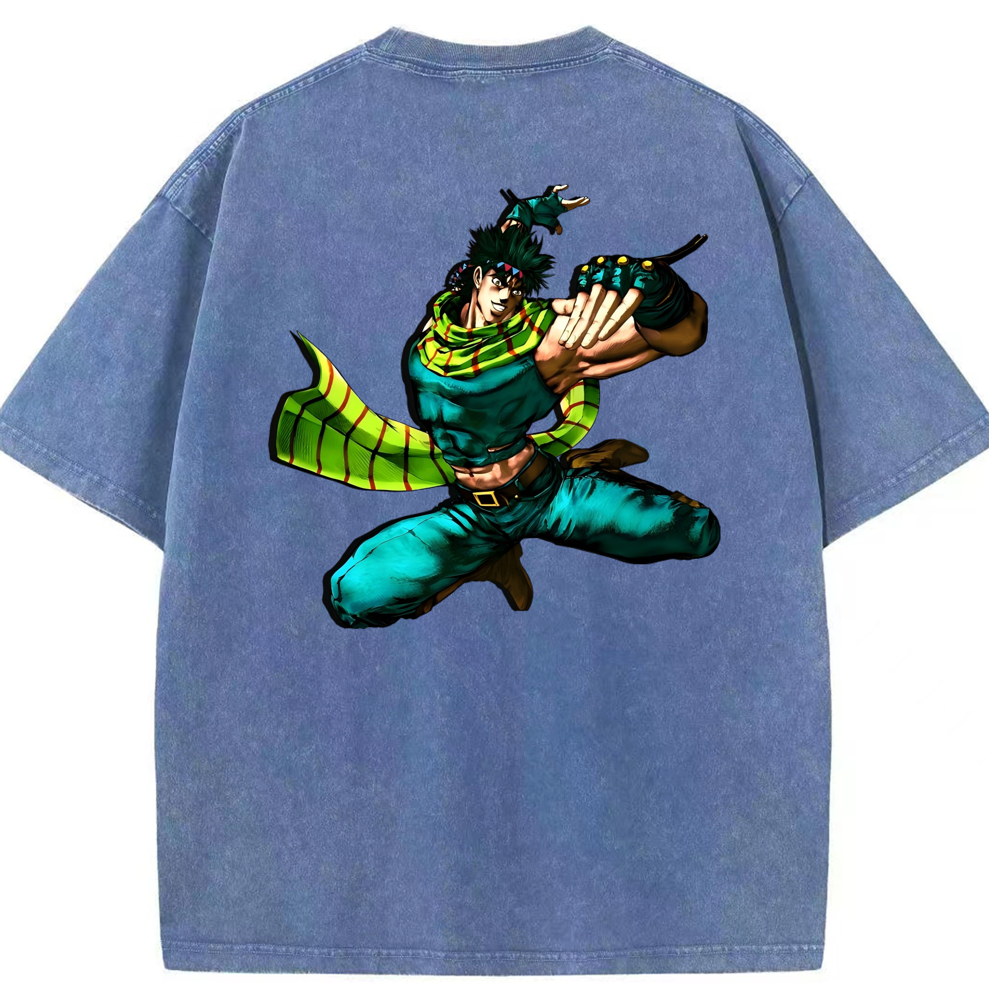 （画像用） ジョジョの奇妙な冒険 ジョセフ?ジョースター JoJo's Bizarre Adventure Joseph Joestar 綿100% ヴィンテージ風 半袖Tシャツ（背面プリント）