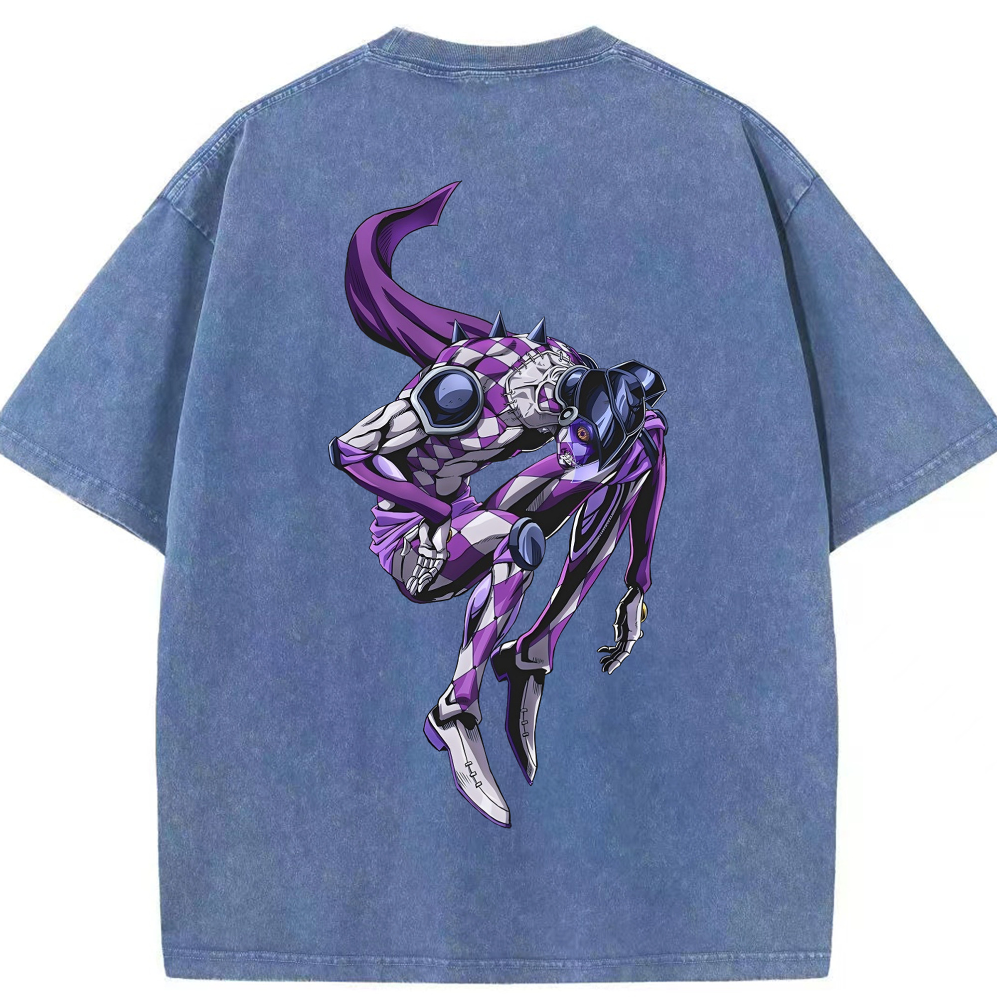 （画像用） ジョジョの奇妙な冒険 パンナコッタ?フー JoJo's Bizarre Adventure Pannacotta Fugo 綿100% ヴィンテージ風 半袖Tシャツ（背面プリント）