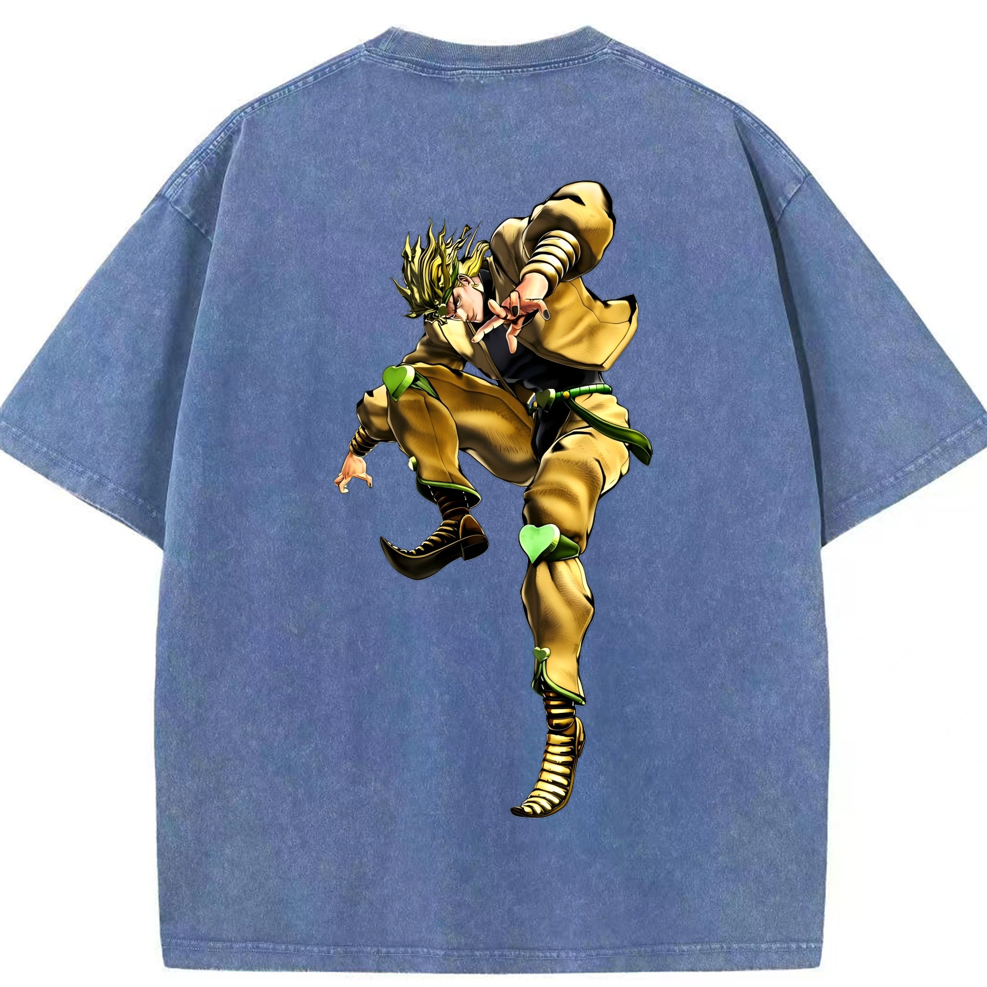 （画像用） ジョジョの奇妙な冒険 ディオ?ブランドー JoJo's Bizarre Adventure Dio Brando 綿100% ヴィンテージ風 半袖Tシャツ（背面プリント）