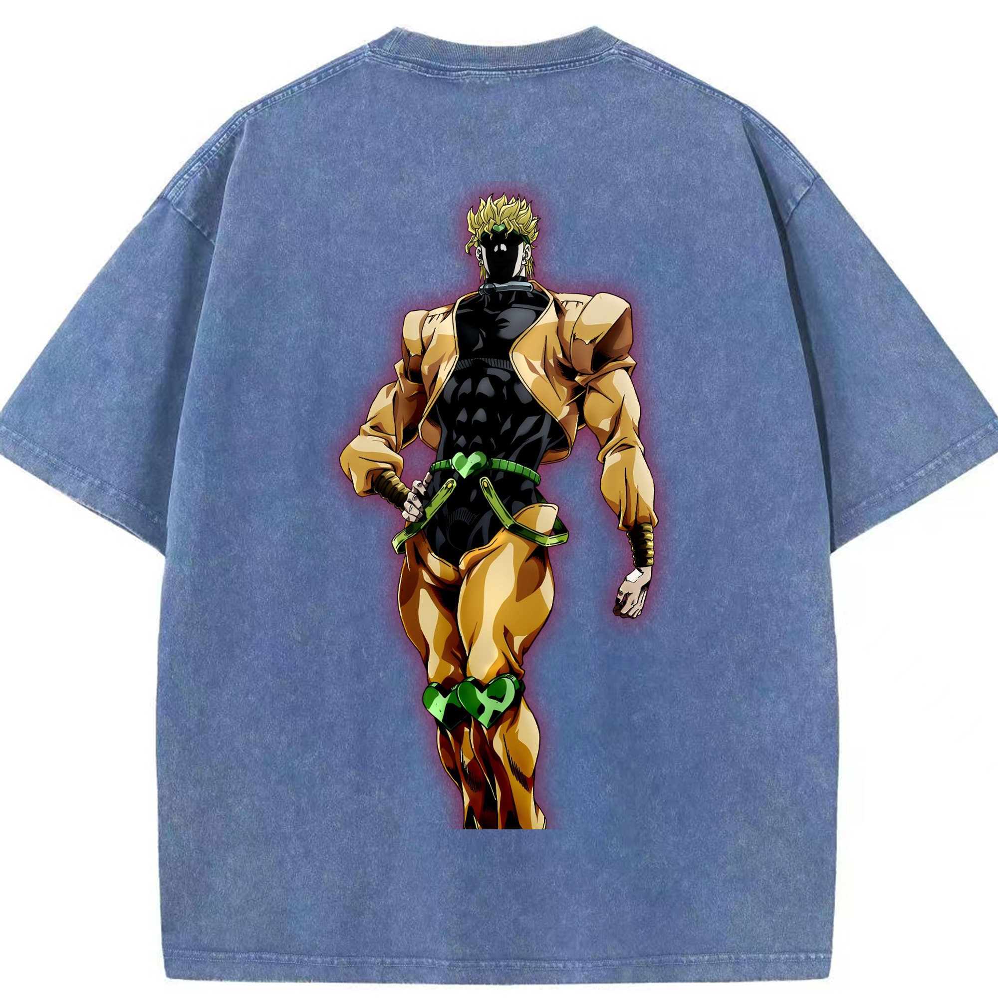 （画像用） ジョジョの奇妙な冒険 ディオ?ブランドー JoJo's Bizarre Adventure Dio Brando 綿100% ヴィンテージ風 半袖Tシャツ（背面プリント）