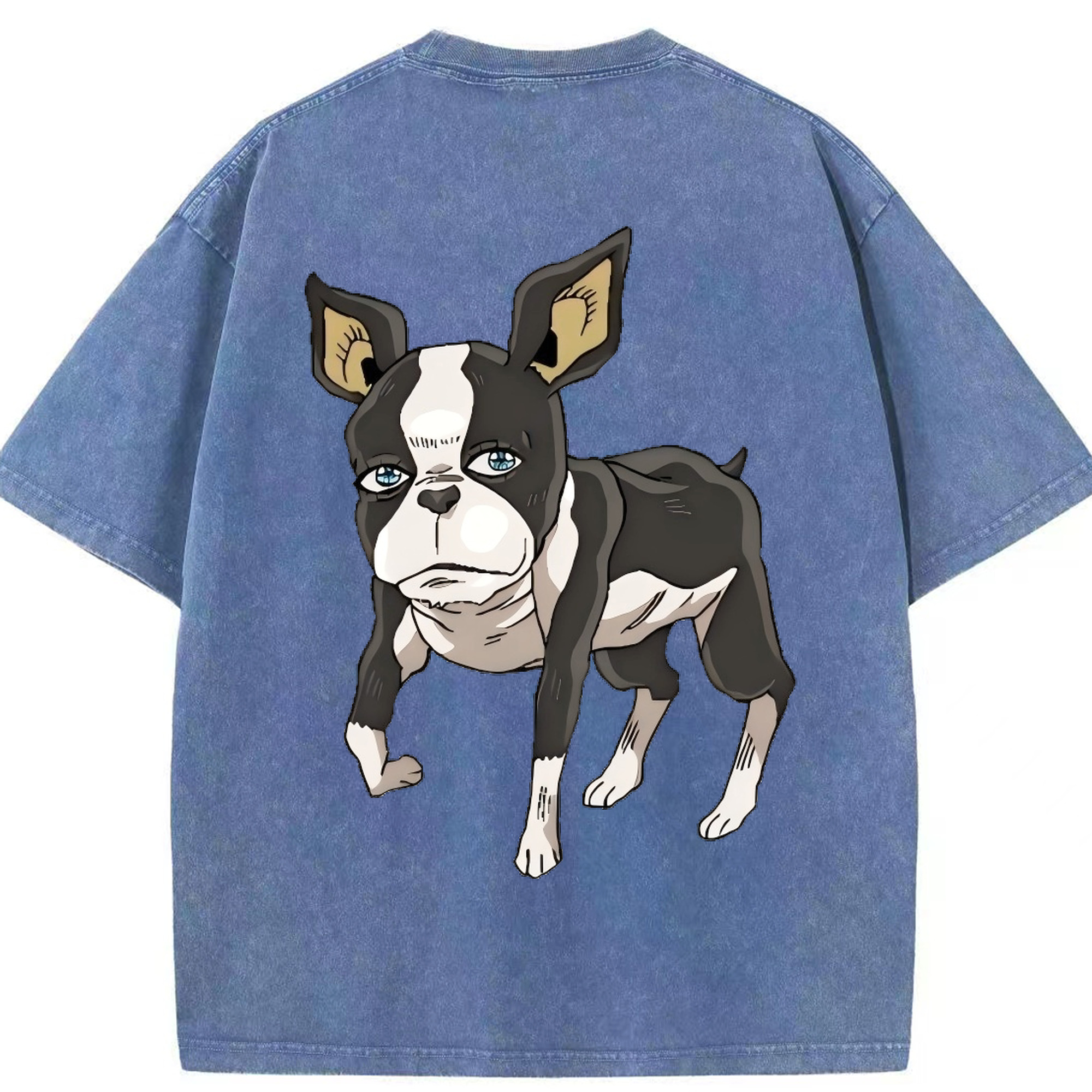 （画像用） ジョジョの奇妙な冒険 イギー JoJo's Bizarre Adventure Iggy 綿100% ヴィンテージ風 半袖Tシャツ（背面プリント）