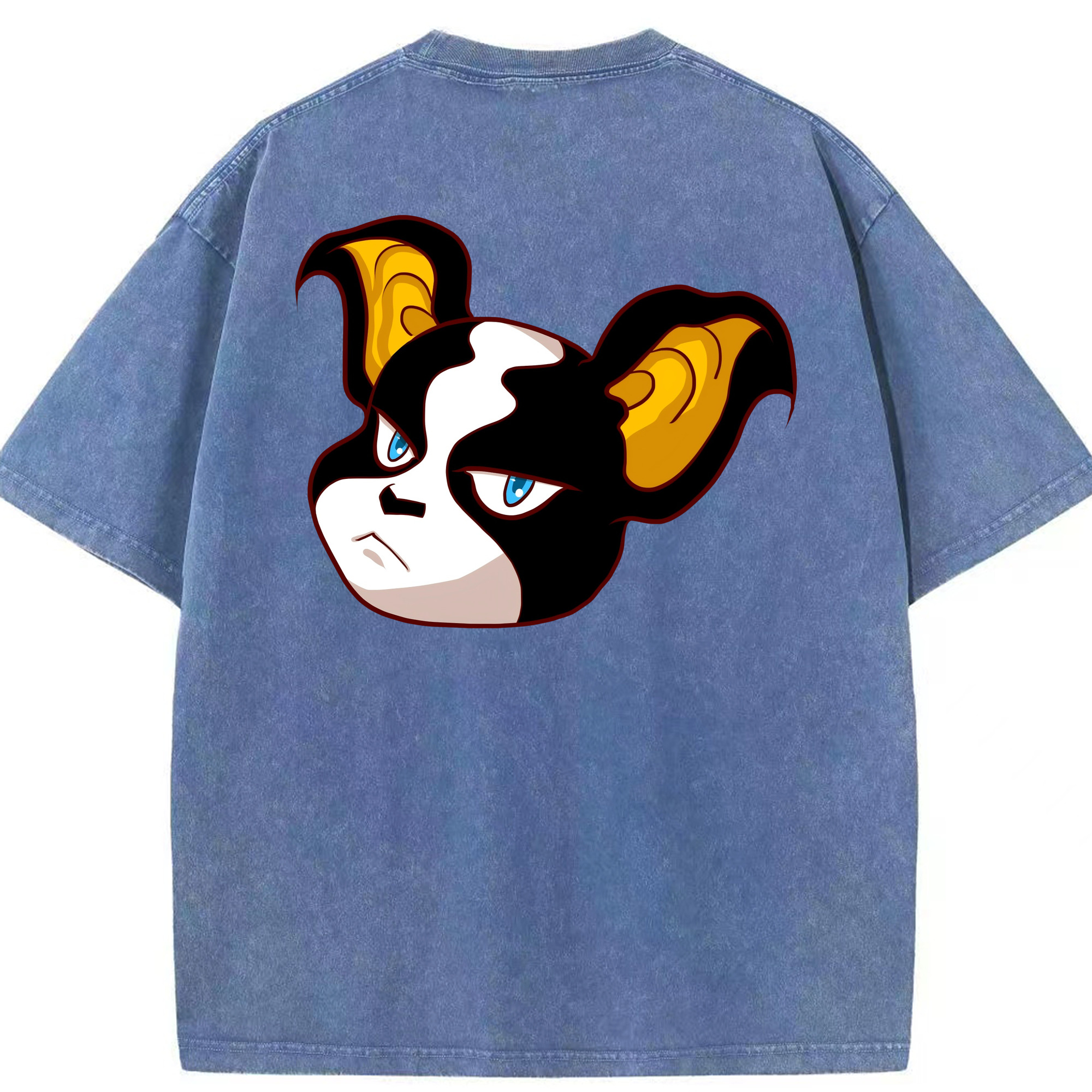（画像用） ジョジョの奇妙な冒険 イギー JoJo's Bizarre Adventure Iggy 綿100% ヴィンテージ風 半袖Tシャツ（背面プリント）
