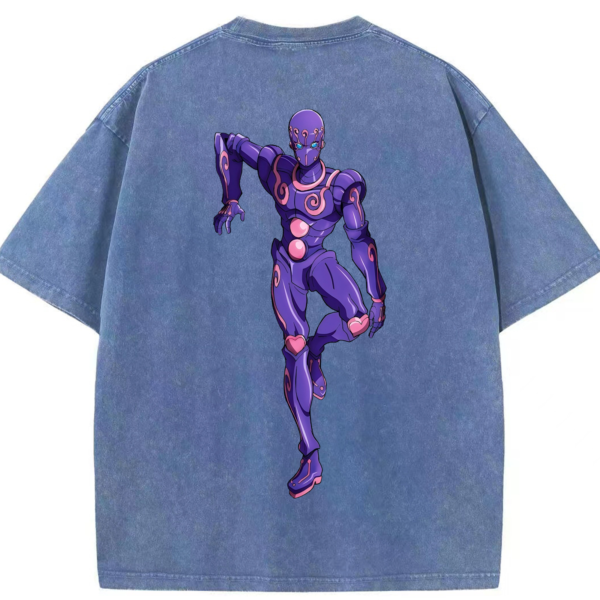 （画像用） ジョジョの奇妙な冒険 JoJo's Bizarre Adventure 綿100% ヴィンテージ風 半袖Tシャツ（背面プリント）