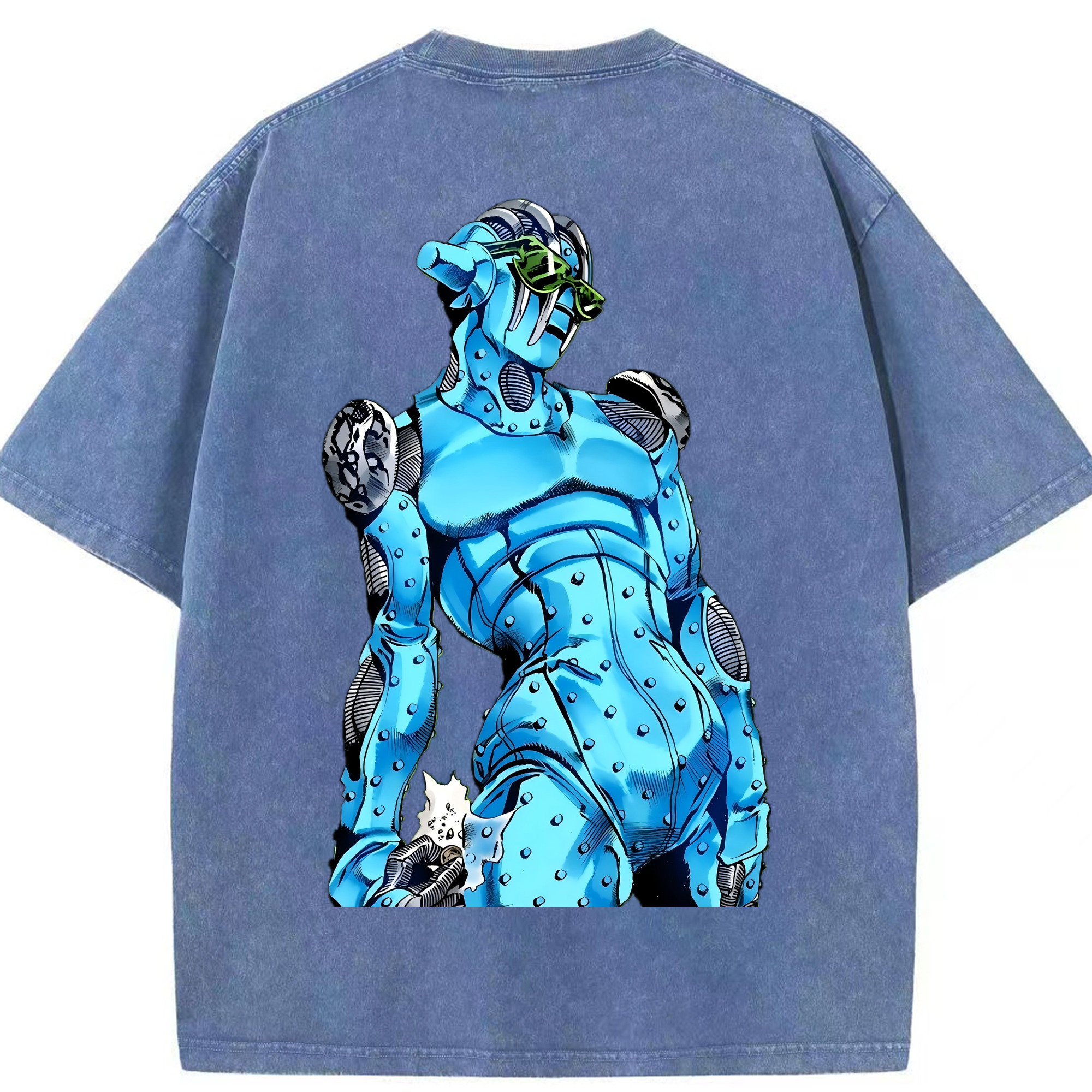 （画像用） ジョジョの奇妙な冒険 JoJo's Bizarre Adventure 綿100% ヴィンテージ風 半袖Tシャツ（背面プリント）