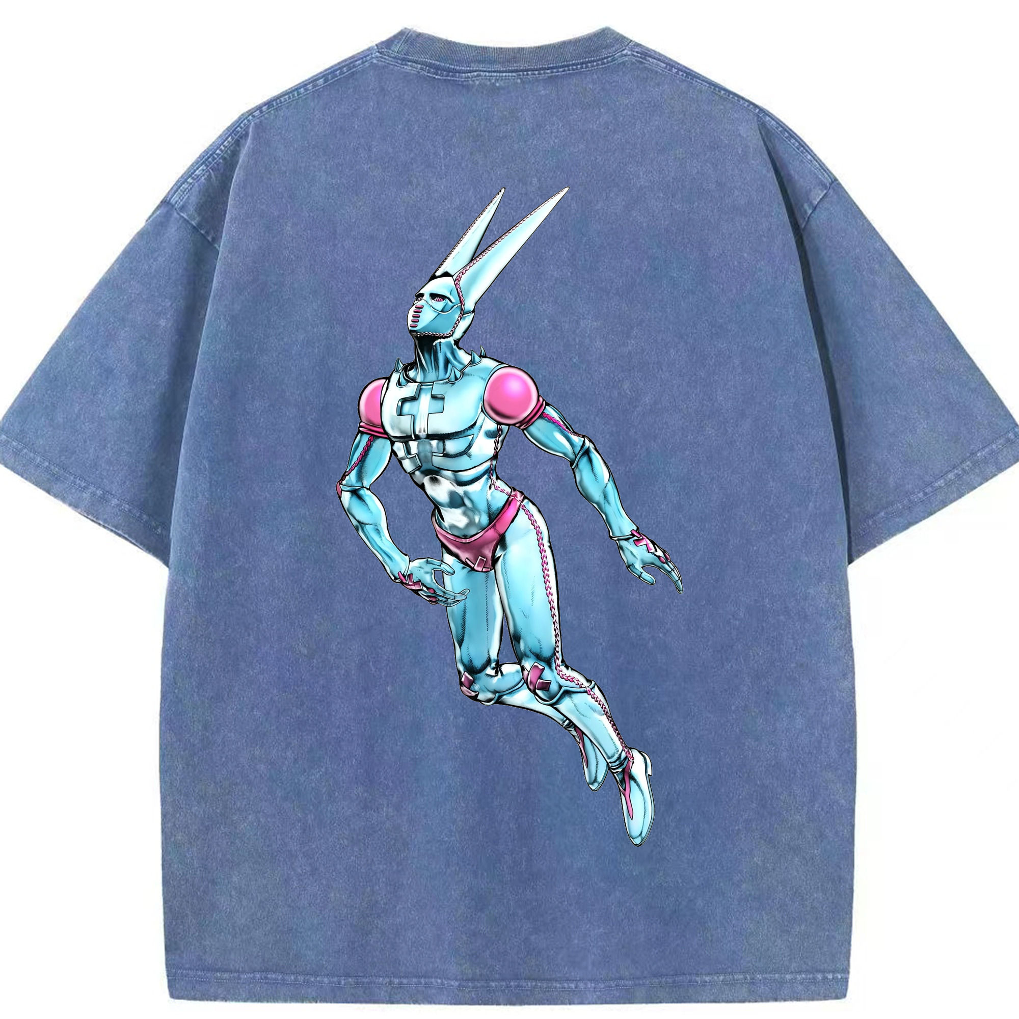 （画像用） ジョジョの奇妙な冒険 JoJo's Bizarre Adventure 綿100% ヴィンテージ風 半袖Tシャツ（背面プリント）