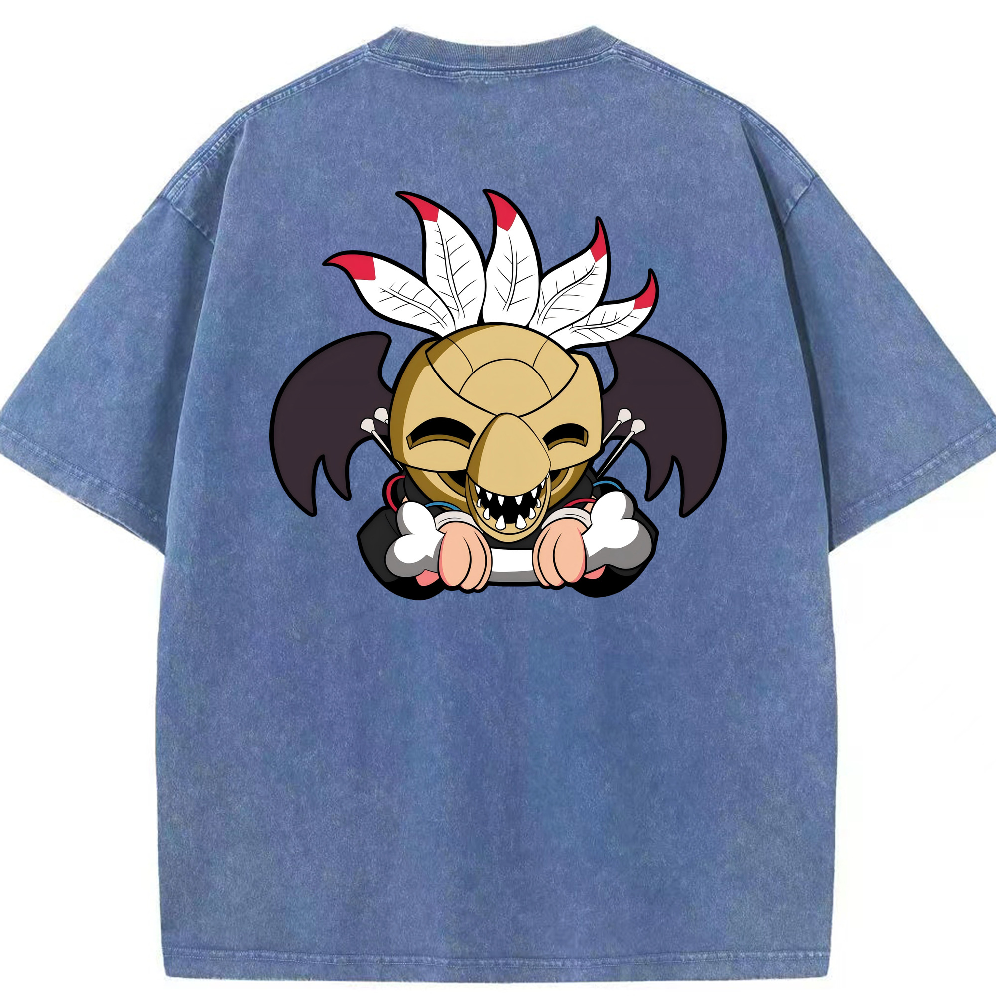 （画像用） ジョジョの奇妙な冒険 JoJo's Bizarre Adventure 綿100% ヴィンテージ風 半袖Tシャツ（背面プリント）