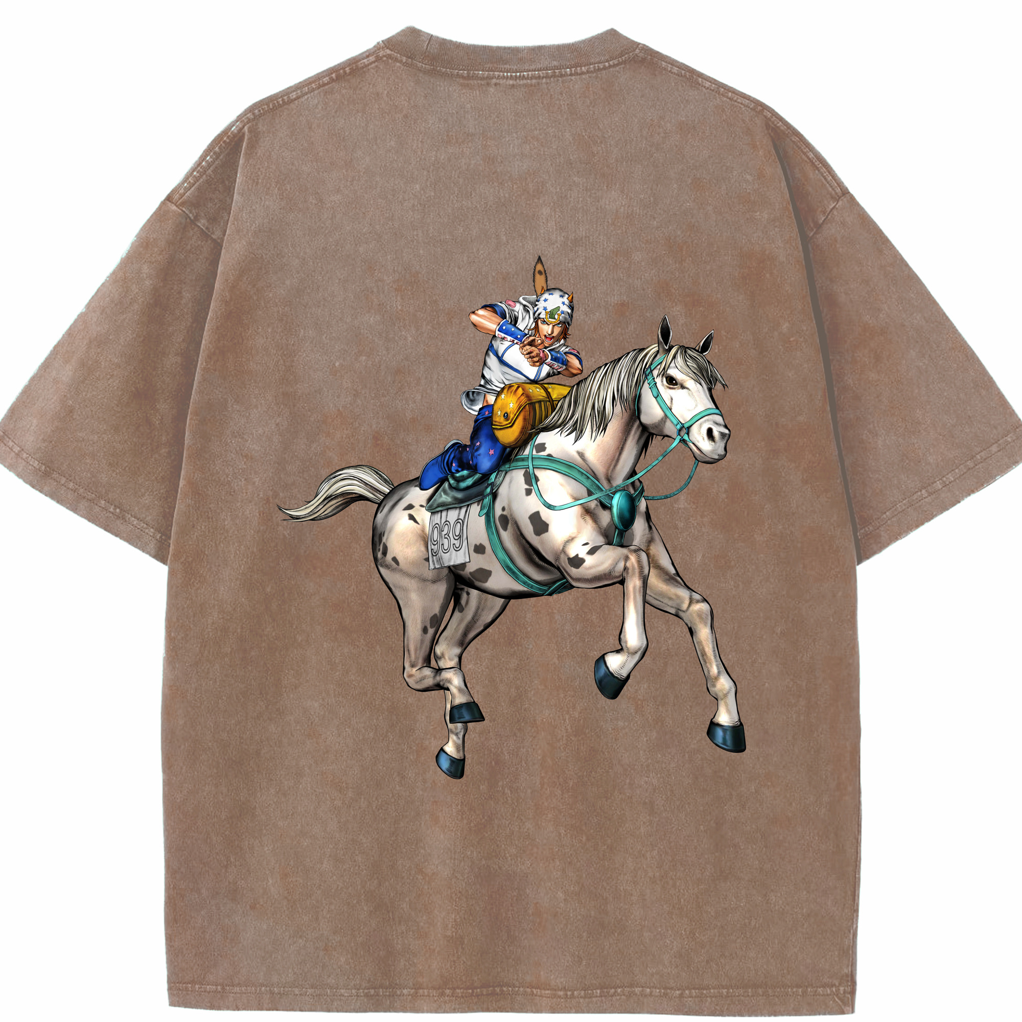 （画像用） ジョジョの奇妙な冒険 ジョナサン?ジョースター JoJo's Bizarre Adventure Jonathan Joestar 綿100% ヴィンテージ風 半袖Tシャツ（背面プリント）