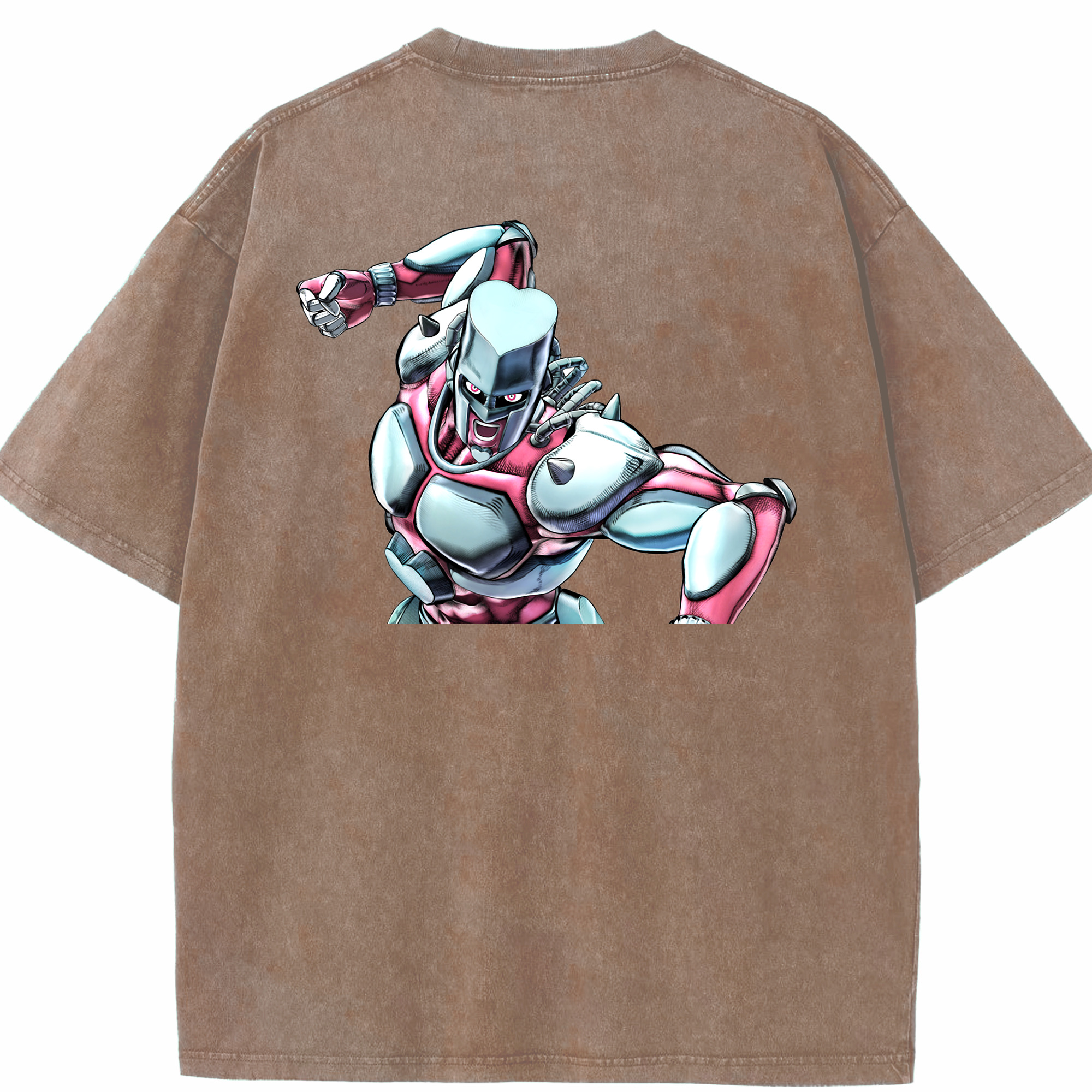 （画像用） ジョジョの奇妙な冒険 ひがしかた じょうすけ JoJo's Bizarre Adventure Higashikata Josuke 綿100% ヴィンテージ風 半袖Tシャツ（背面プリント）