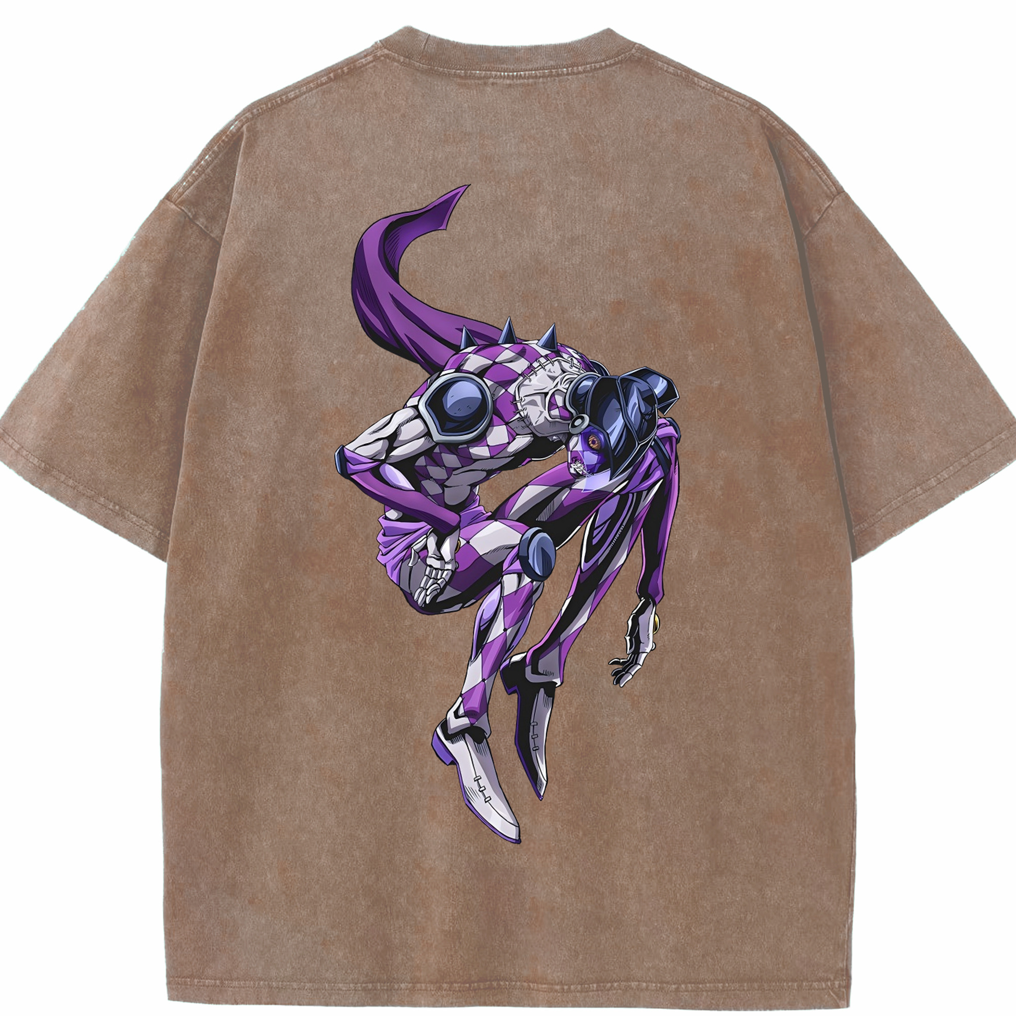 （画像用） ジョジョの奇妙な冒険 パンナコッタ?フー JoJo's Bizarre Adventure Pannacotta Fugo 綿100% ヴィンテージ風 半袖Tシャツ（背面プリント）