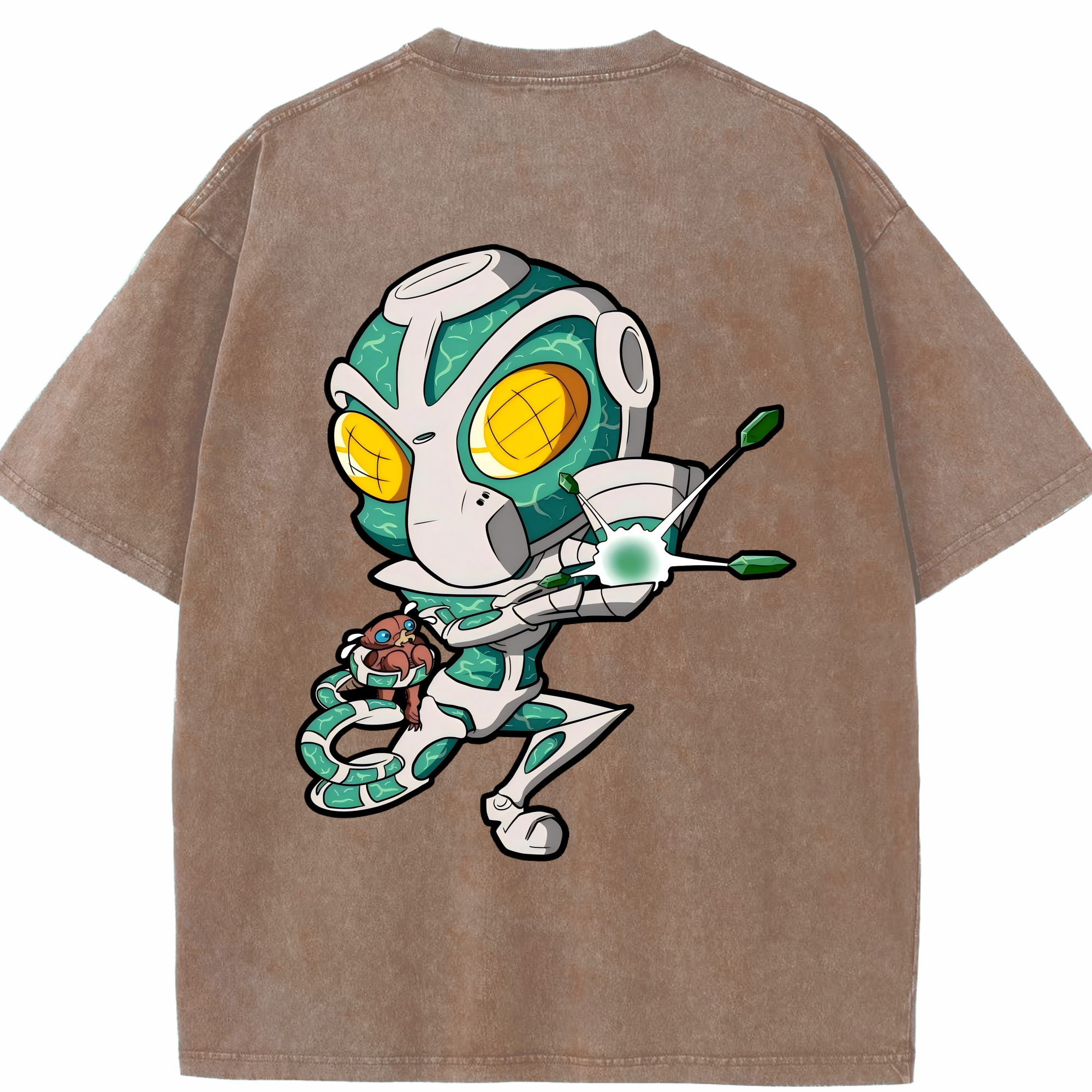 （画像用） ジョジョの奇妙な冒険 花京院 典明（かきょういん のりあき） JoJo's Bizarre Adventure Kakyoin Noriaki 綿100% ヴィンテージ風 半袖Tシャツ（背面プリント）