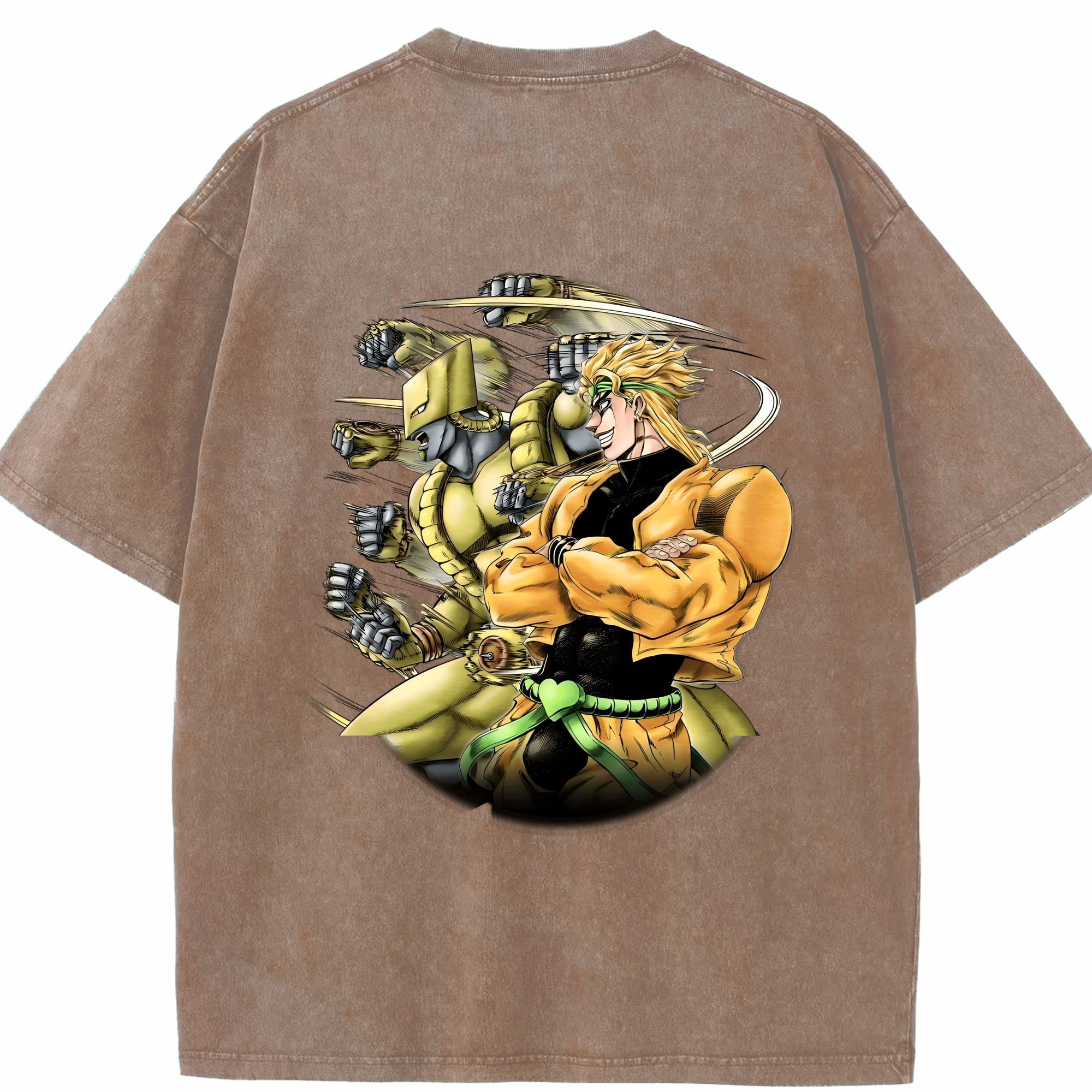 （画像用） ジョジョの奇妙な冒険 ディオ?ブランドー JoJo's Bizarre Adventure Dio Brando 綿100% ヴィンテージ風 半袖Tシャツ（背面プリント）