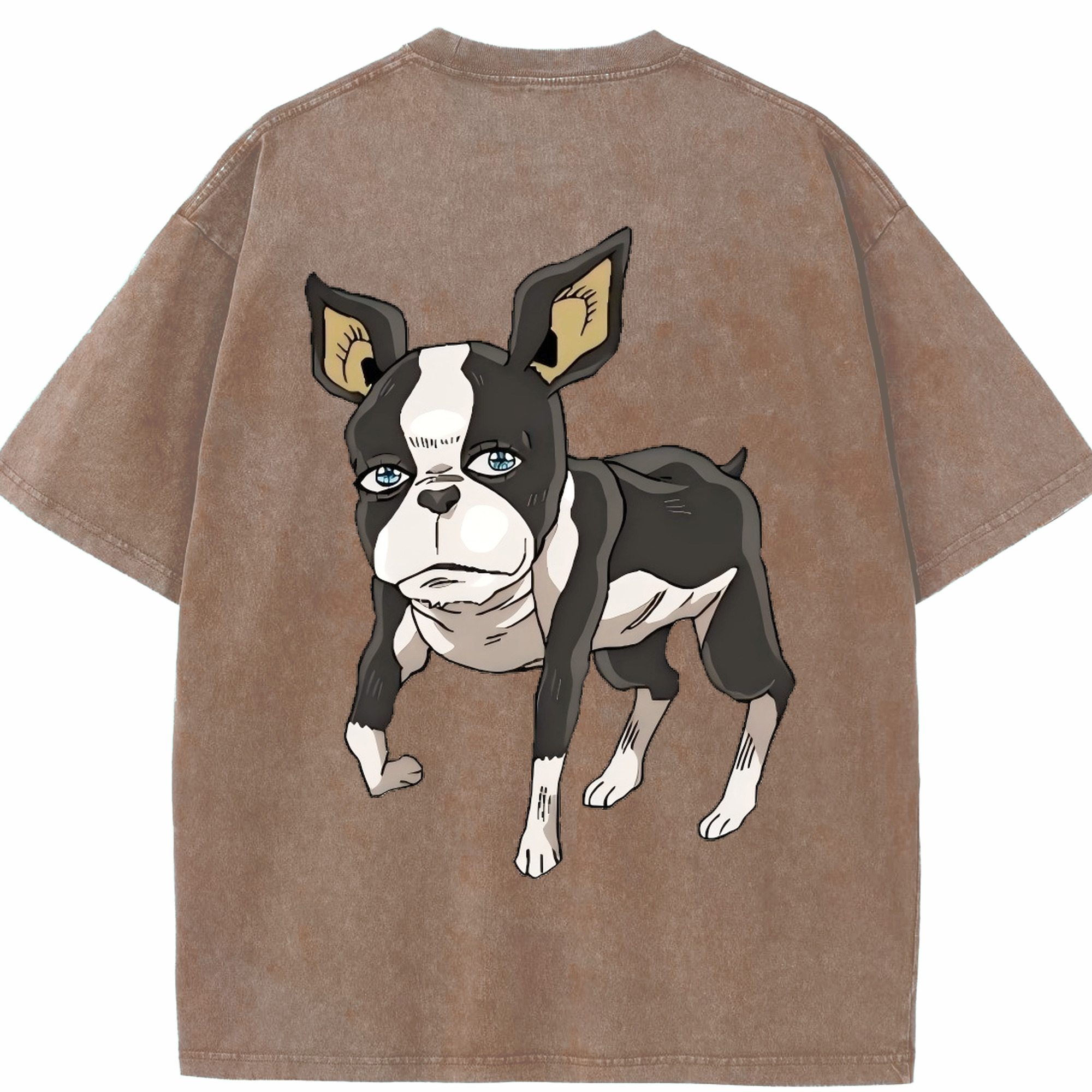 （画像用） ジョジョの奇妙な冒険 イギー JoJo's Bizarre Adventure Iggy 綿100% ヴィンテージ風 半袖Tシャツ（背面プリント）