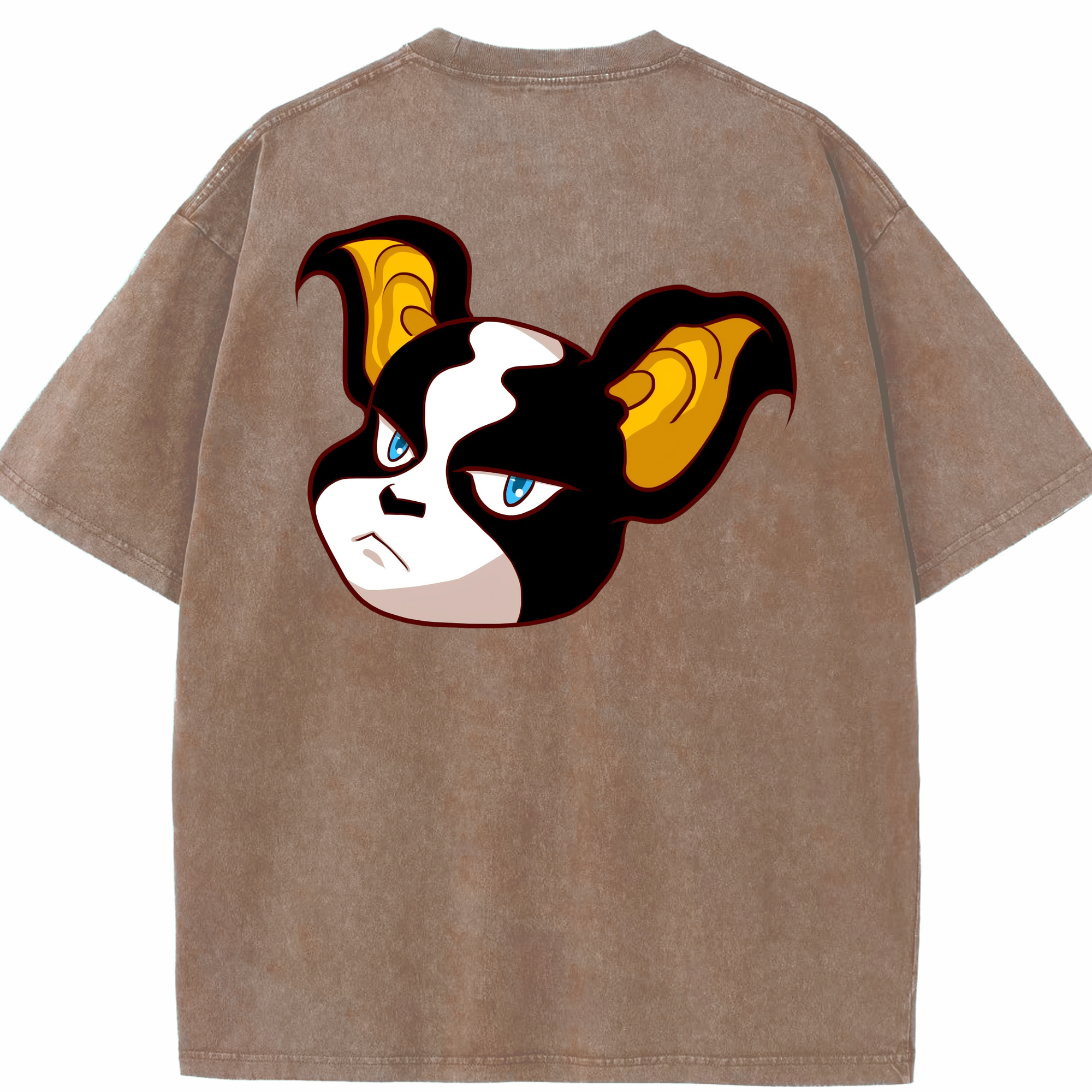 （画像用） ジョジョの奇妙な冒険 イギー JoJo's Bizarre Adventure Iggy 綿100% ヴィンテージ風 半袖Tシャツ（背面プリント）