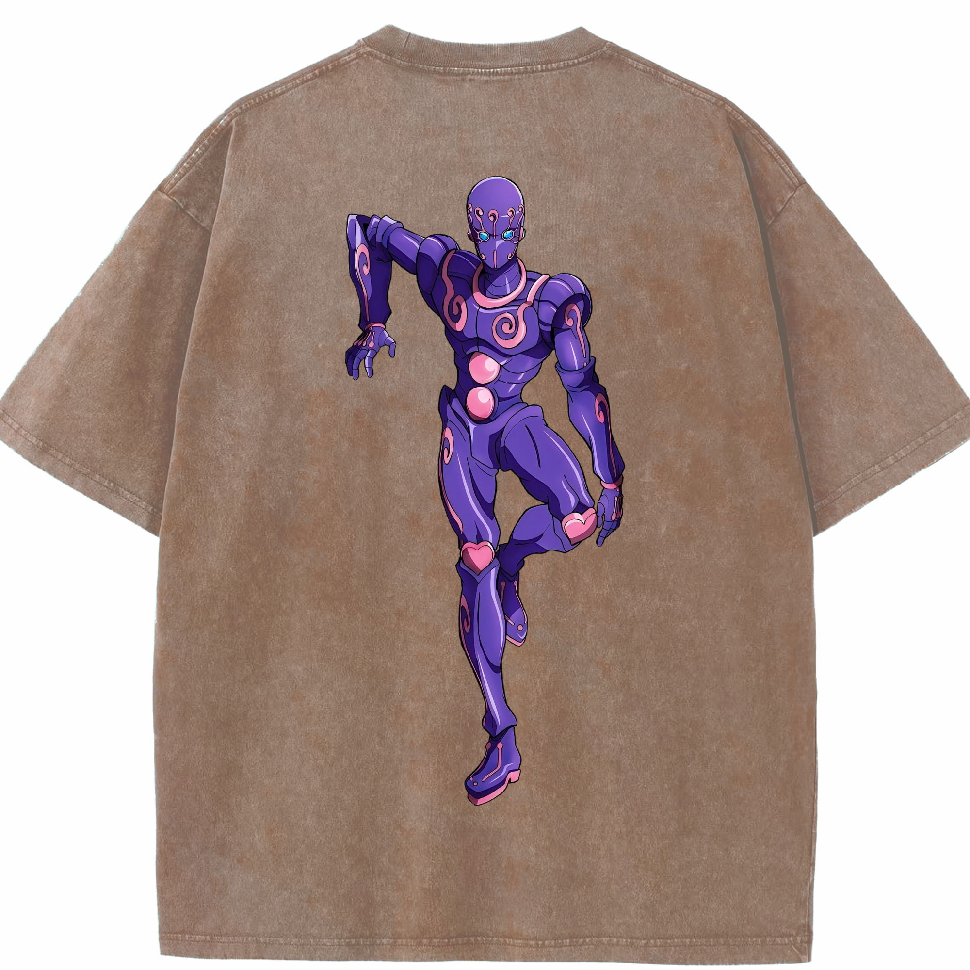 （画像用） ジョジョの奇妙な冒険 JoJo's Bizarre Adventure 綿100% ヴィンテージ風 半袖Tシャツ（背面プリント）
