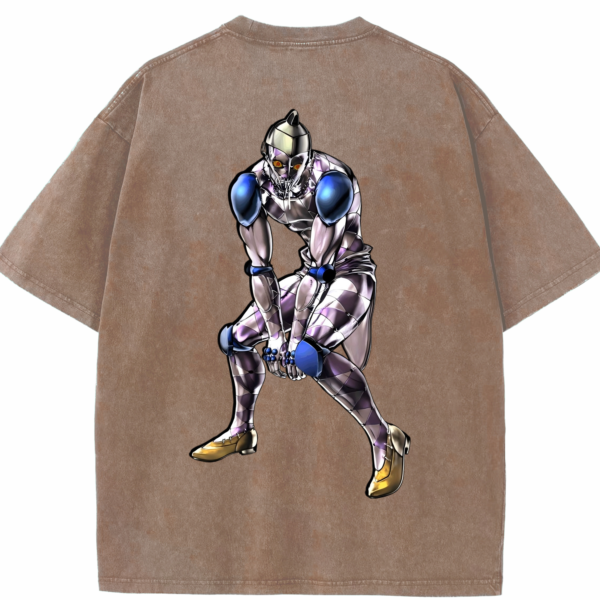 （画像用） ジョジョの奇妙な冒険 JoJo's Bizarre Adventure 綿100% ヴィンテージ風 半袖Tシャツ（背面プリント）