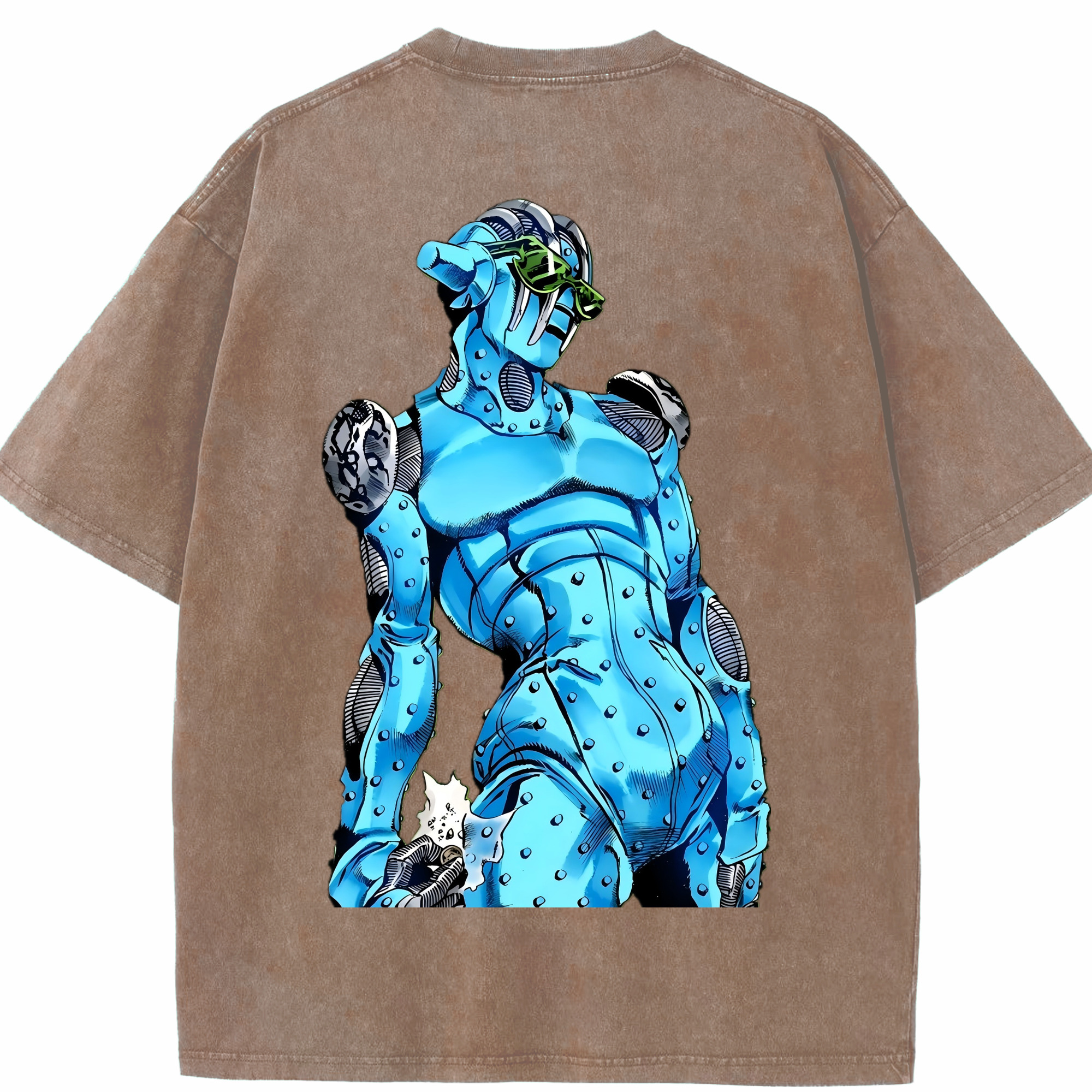（画像用） ジョジョの奇妙な冒険 JoJo's Bizarre Adventure 綿100% ヴィンテージ風 半袖Tシャツ（背面プリント）