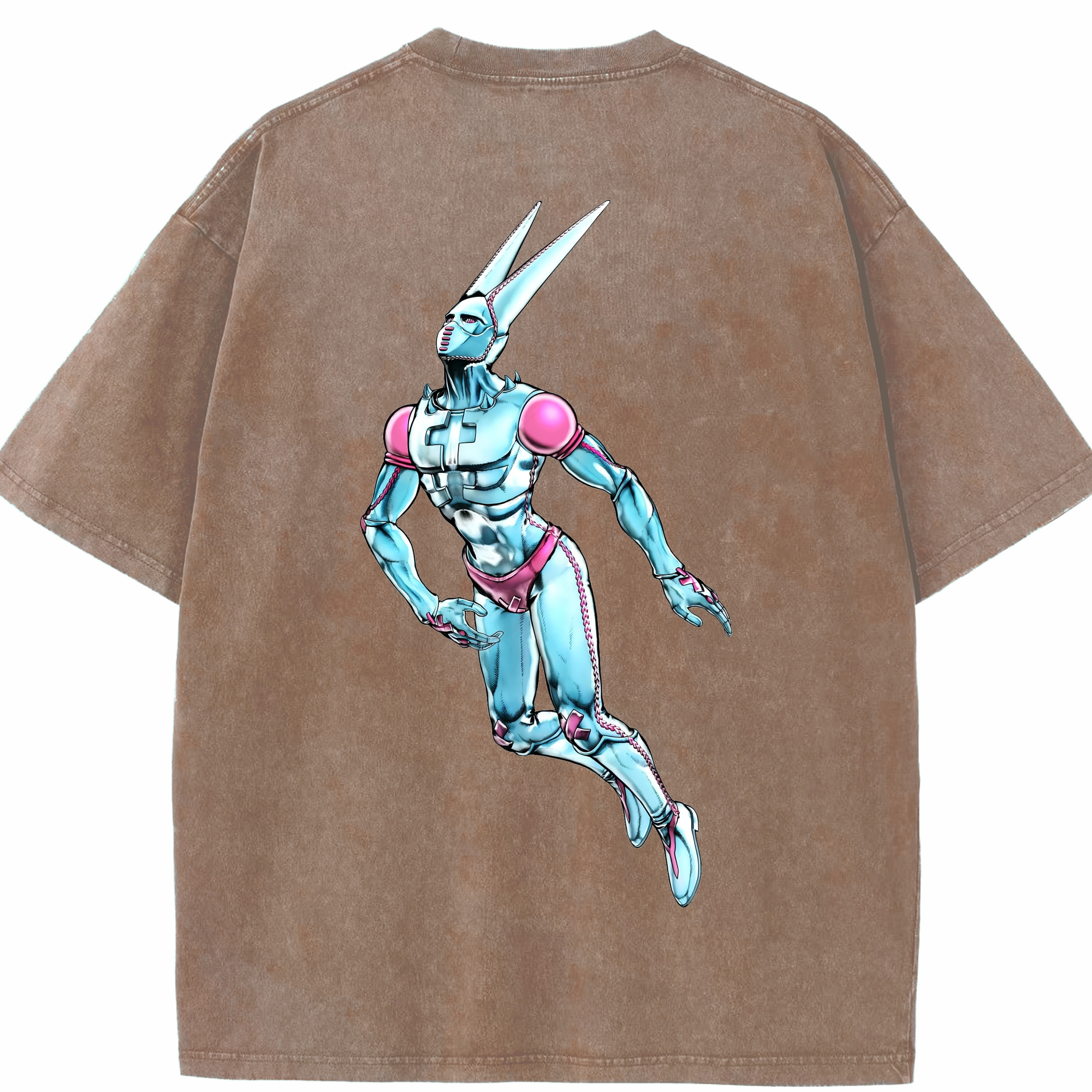 （画像用） ジョジョの奇妙な冒険 JoJo's Bizarre Adventure 綿100% ヴィンテージ風 半袖Tシャツ（背面プリント）