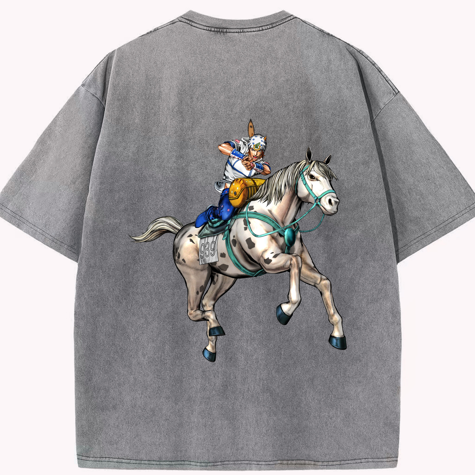 （画像用） ジョジョの奇妙な冒険 ジョナサン?ジョースター JoJo's Bizarre Adventure Jonathan Joestar 綿100% ヴィンテージ風 半袖Tシャツ（背面プリント）