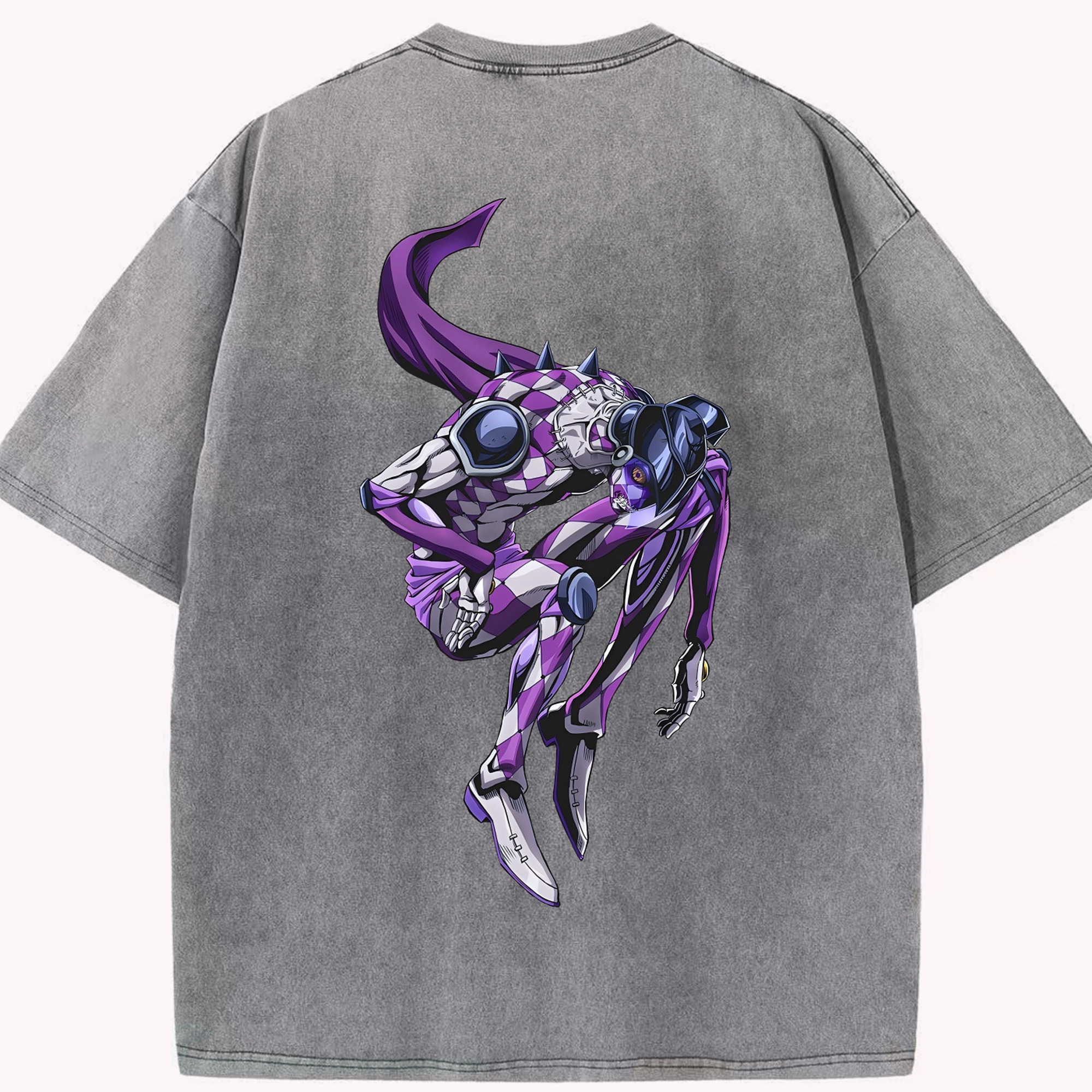 （画像用） ジョジョの奇妙な冒険 パンナコッタ?フー JoJo's Bizarre Adventure Pannacotta Fugo 綿100% ヴィンテージ風 半袖Tシャツ（背面プリント）