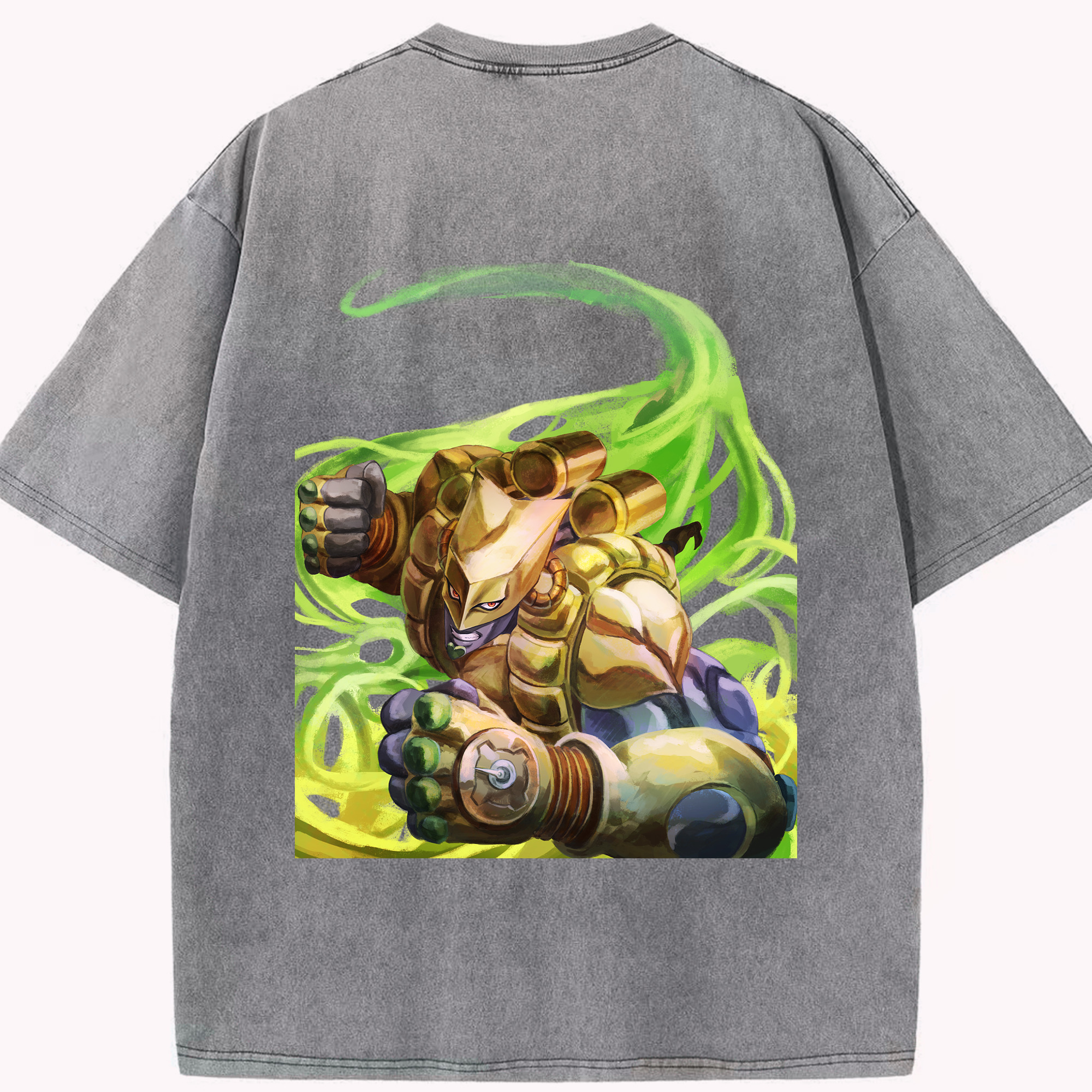 （画像用） ジョジョの奇妙な冒険 ディオ?ブランドー JoJo's Bizarre Adventure Dio Brando 綿100% ヴィンテージ風 半袖Tシャツ（背面プリント）