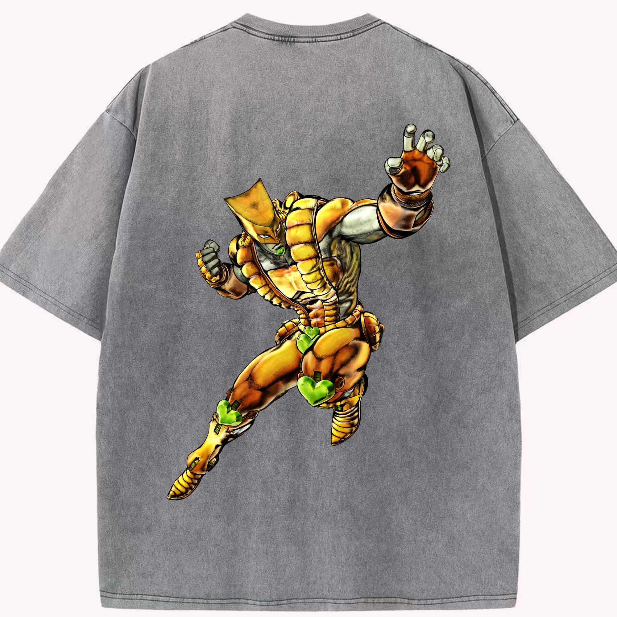 （画像用） ジョジョの奇妙な冒険 ディオ?ブランドー JoJo's Bizarre Adventure Dio Brando 綿100% ヴィンテージ風 半袖Tシャツ（背面プリント）