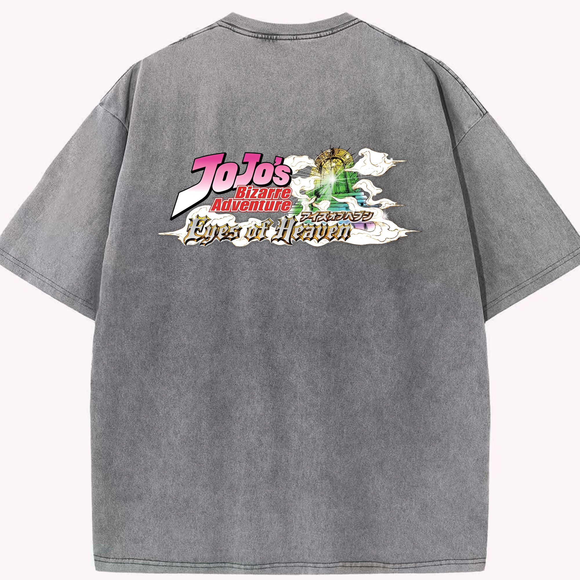 （画像用） ジョジョの奇妙な冒険 JoJo's Bizarre Adventure 綿100% ヴィンテージ風 半袖Tシャツ（背面プリント）