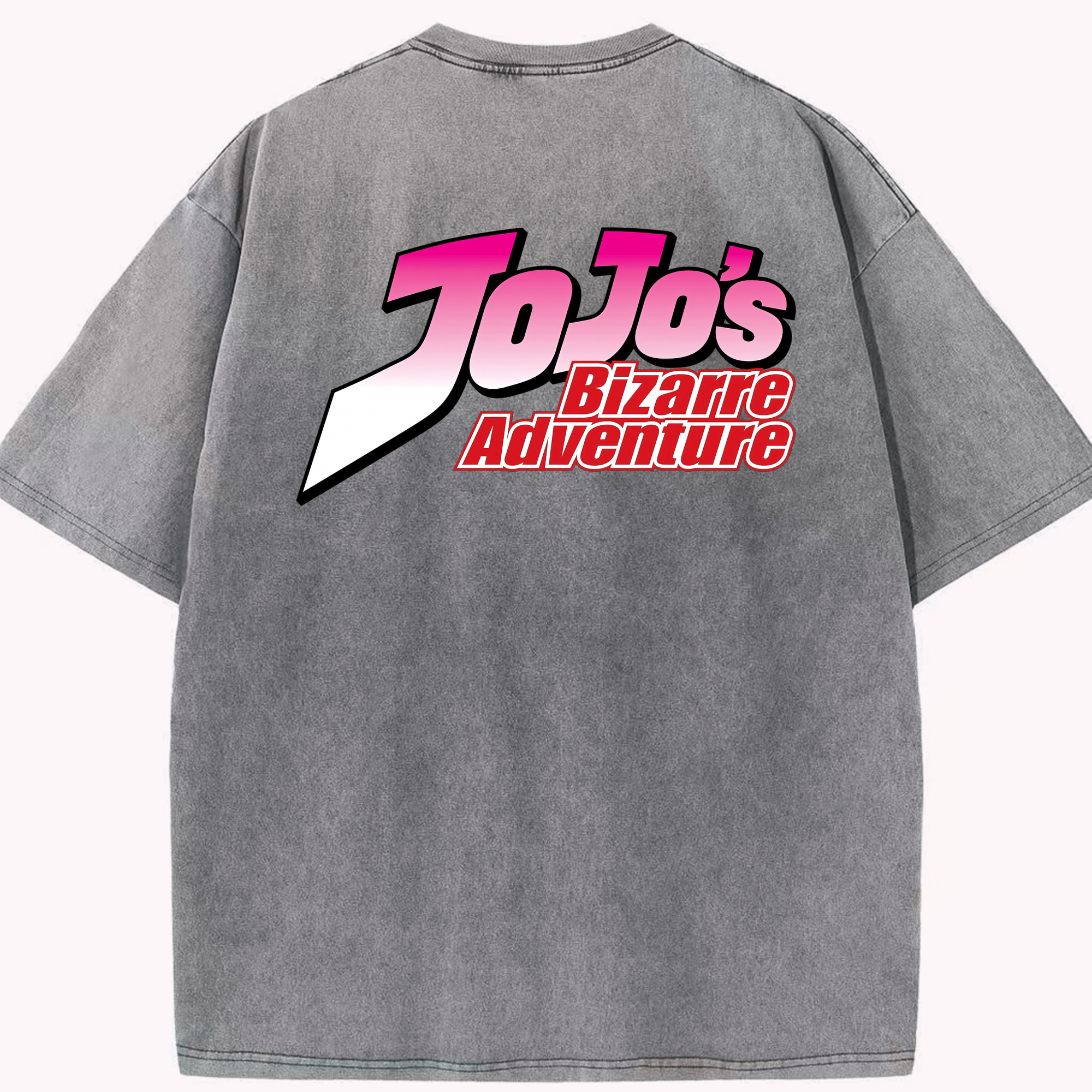 （画像用） ジョジョの奇妙な冒険 JoJo's Bizarre Adventure 綿100% ヴィンテージ風 半袖Tシャツ（背面プリント）