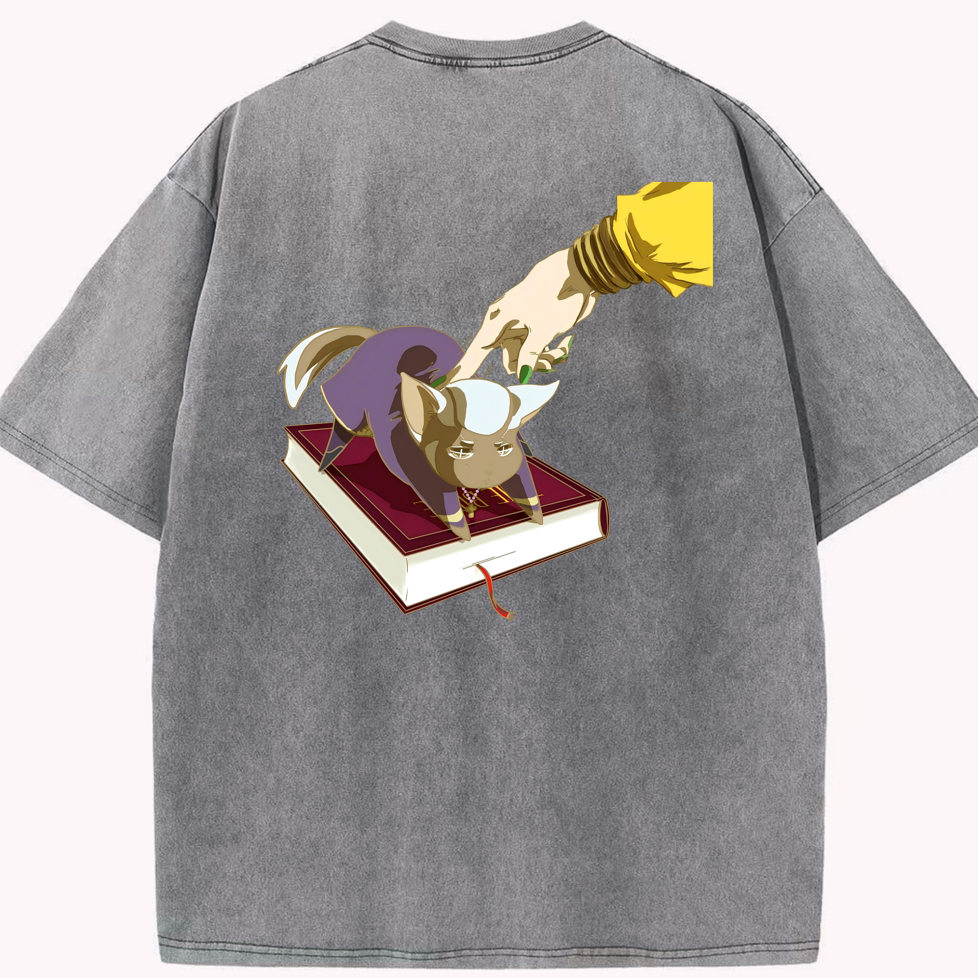 （画像用） ジョジョの奇妙な冒険 JoJo's Bizarre Adventure 綿100% ヴィンテージ風 半袖Tシャツ（背面プリント）