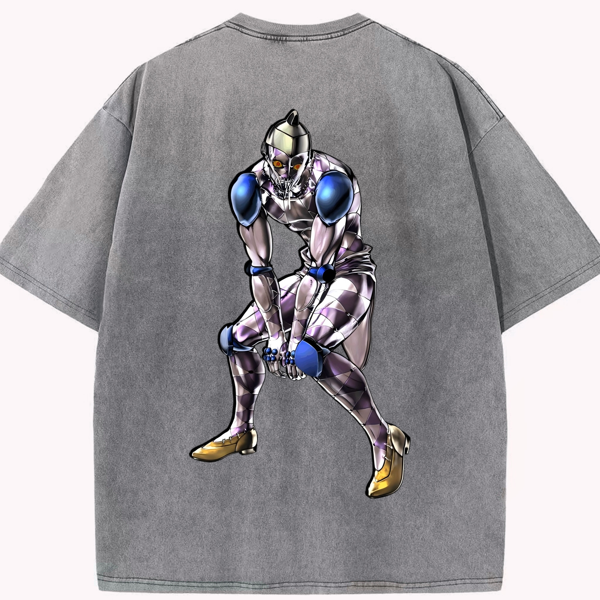 （画像用） ジョジョの奇妙な冒険 JoJo's Bizarre Adventure 綿100% ヴィンテージ風 半袖Tシャツ（背面プリント）