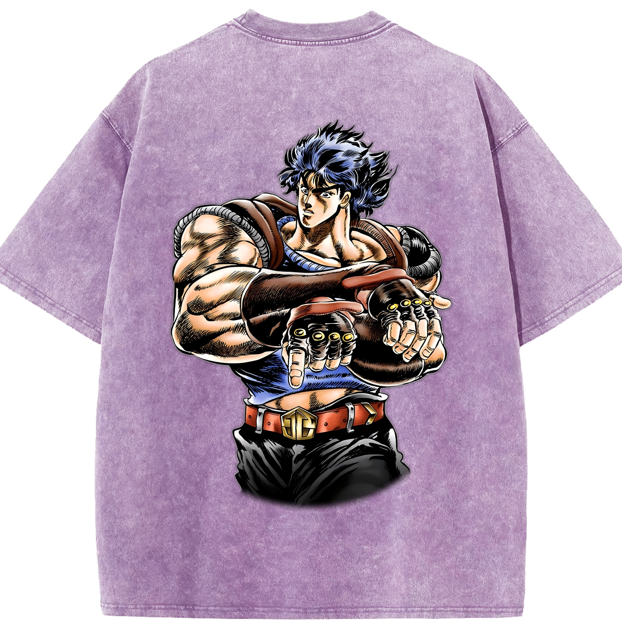 （画像用） ジョジョの奇妙な冒険 /ジョナサン?ジョースター JoJo's Bizarre Adventure Jonathan Joestar 綿100% ヴィンテージ風 半袖Tシャツ（背面プリント）