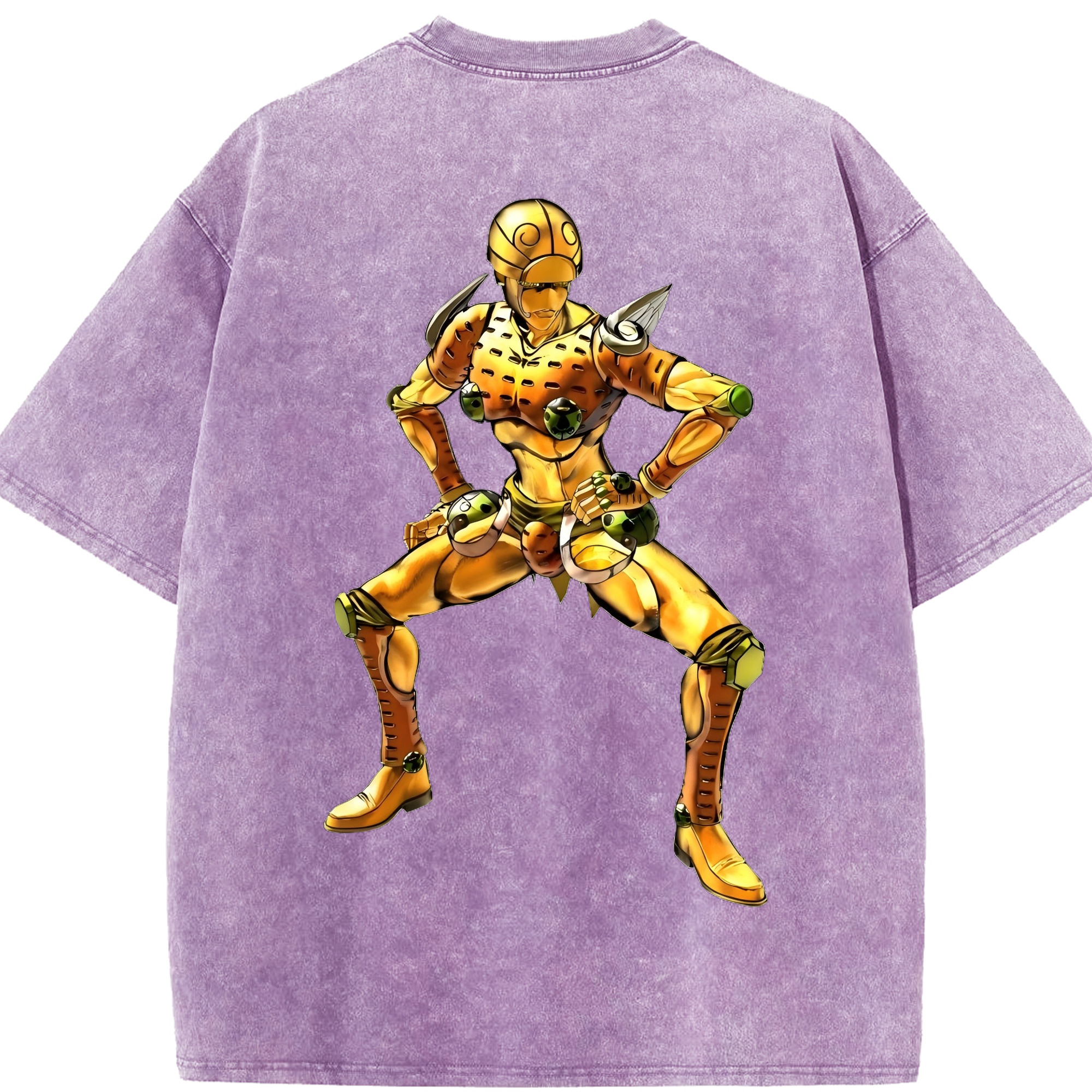 （画像用） ジョジョの奇妙な冒険 ジョルノ?ジョバァーナ JoJo's Bizarre Adventure Giorno Giovanna 綿100% ヴィンテージ風 半袖Tシャツ（背面プリント）