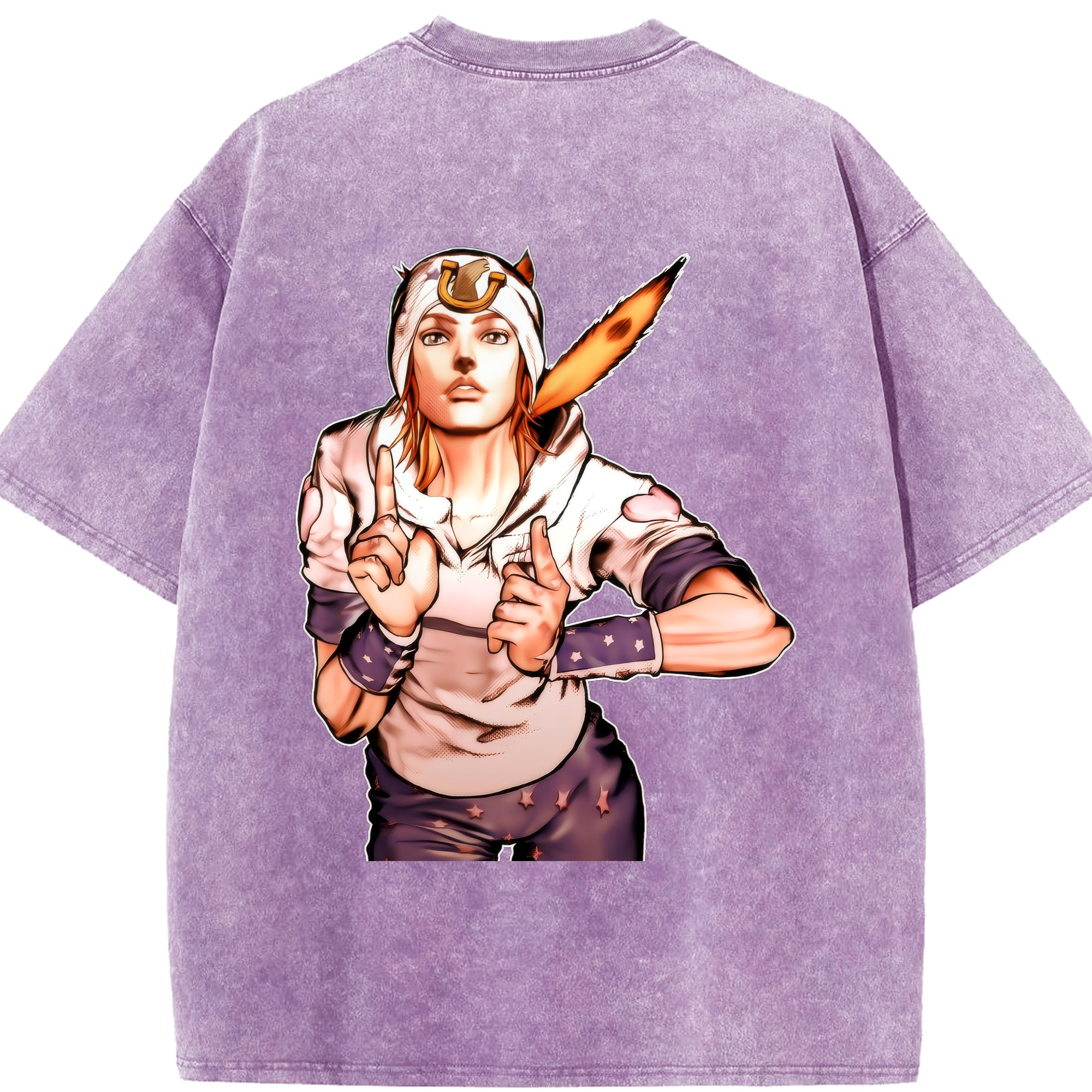 （画像用） ジョジョの奇妙な冒険 ジョナサン?ジョースター JoJo's Bizarre Adventure Jonathan Joestar 綿100% ヴィンテージ風 半袖Tシャツ（背面プリント）