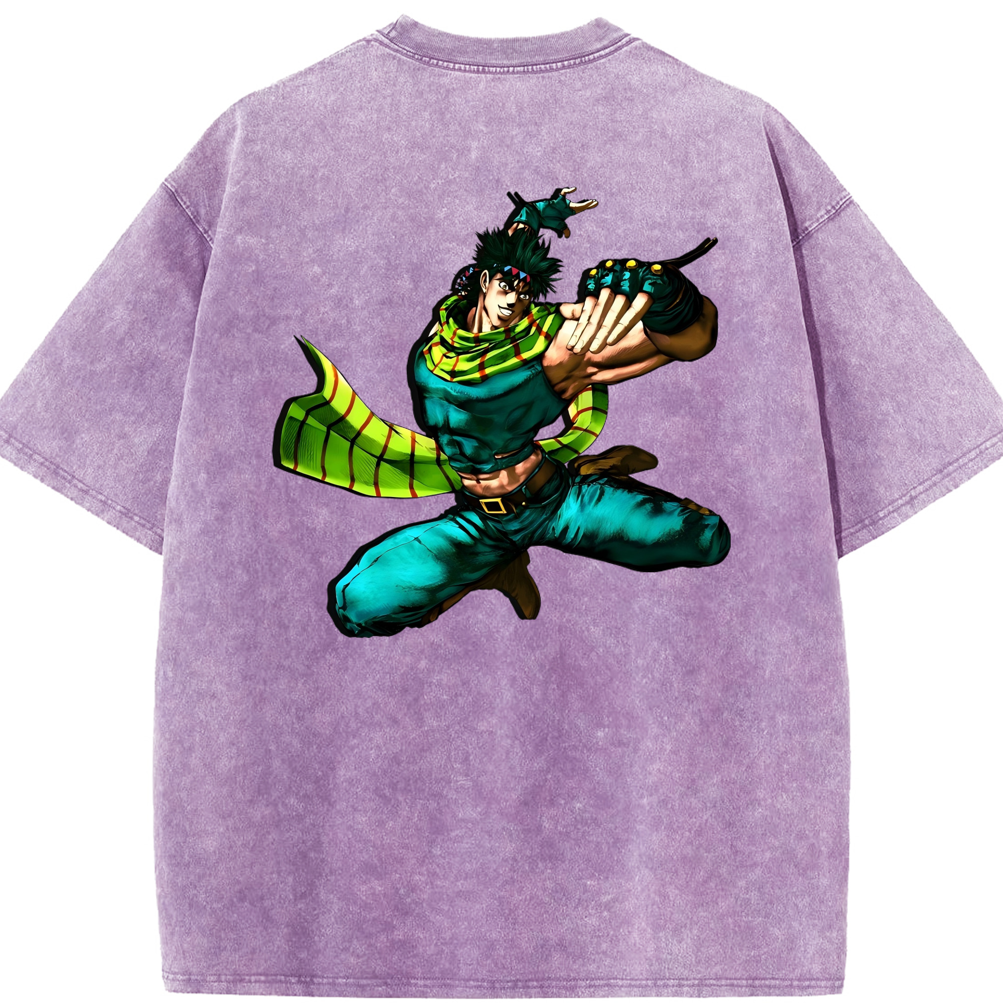 （画像用） ジョジョの奇妙な冒険 ジョセフ?ジョースター JoJo's Bizarre Adventure Joseph Joestar 綿100% ヴィンテージ風 半袖Tシャツ（背面プリント）