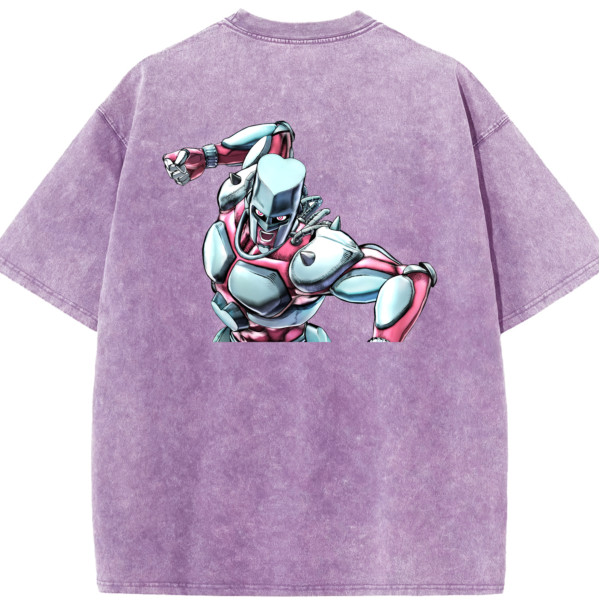 （画像用） ジョジョの奇妙な冒険 ひがしかた じょうすけ JoJo's Bizarre Adventure Higashikata Josuke 綿100% ヴィンテージ風 半袖Tシャツ（背面プリント）