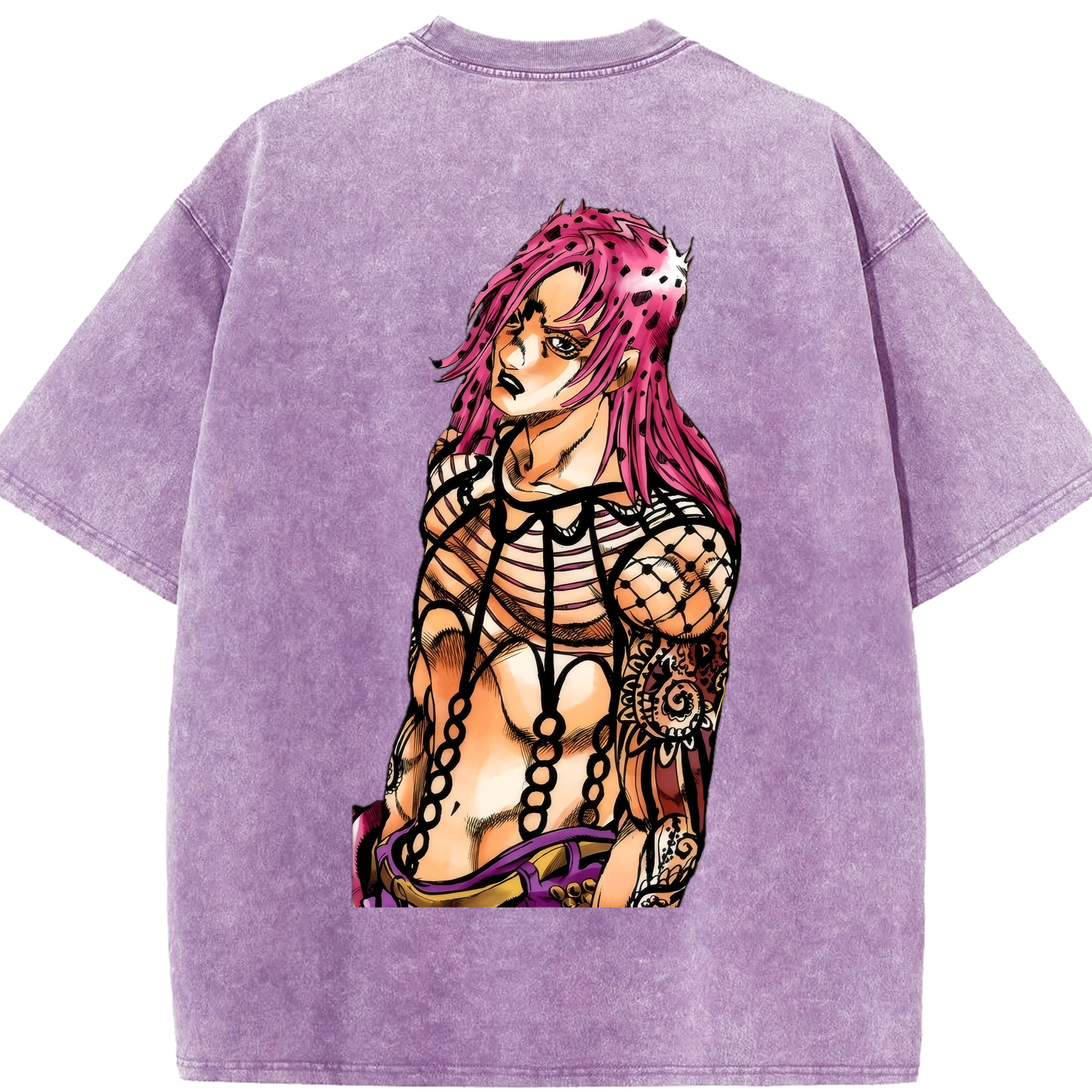 （画像用） ジョジョの奇妙な冒険 ビネガー?ドッピオ JoJo's Bizarre Adventure Vinegar Doppio 綿100% ヴィンテージ風 半袖Tシャツ（背面プリント）