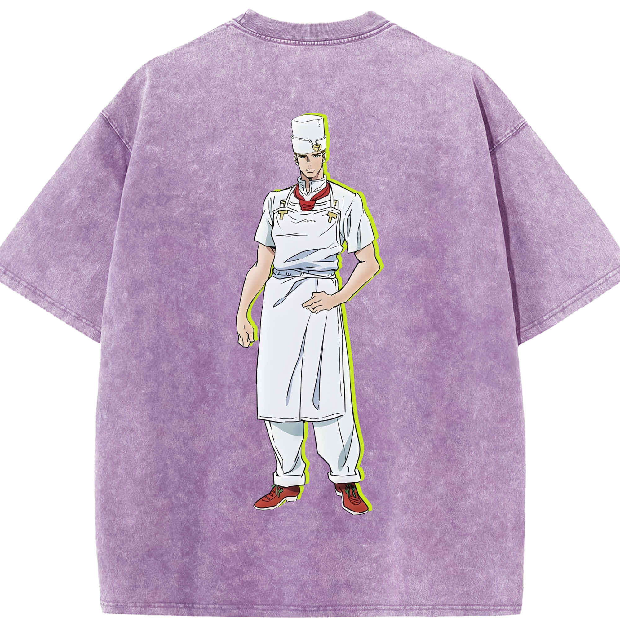 （画像用） ジョジョの奇妙な冒険 Tonio Trussardi JoJo's Bizarre Adventure トニオ?トラッサルディ 綿100% ヴィンテージ風 半袖Tシャツ（背面プリント）