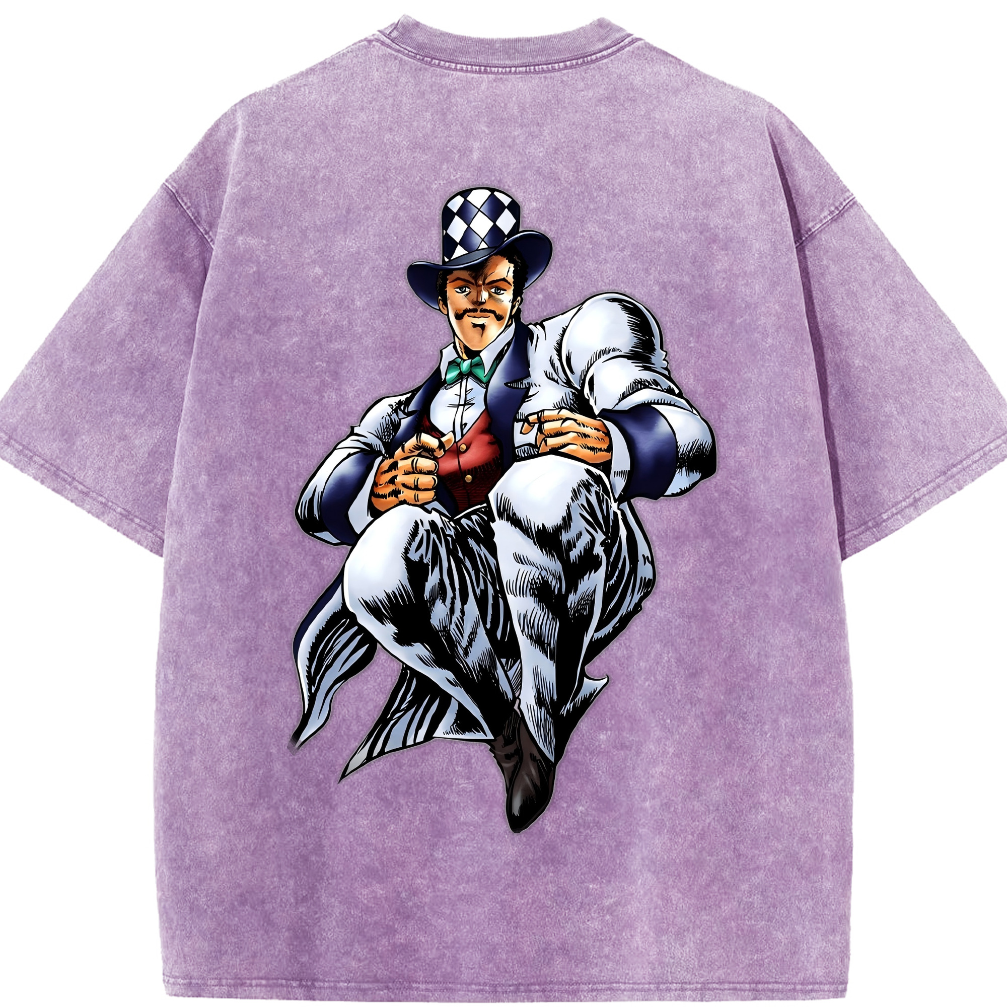 （画像用） ジョジョの奇妙な冒険 ウィル?アントニオ?ツェペリ JoJo's Bizarre Adventure Will Anthonio Zeppeli 綿100% ヴィンテージ風 半袖Tシャツ（背面プリント）