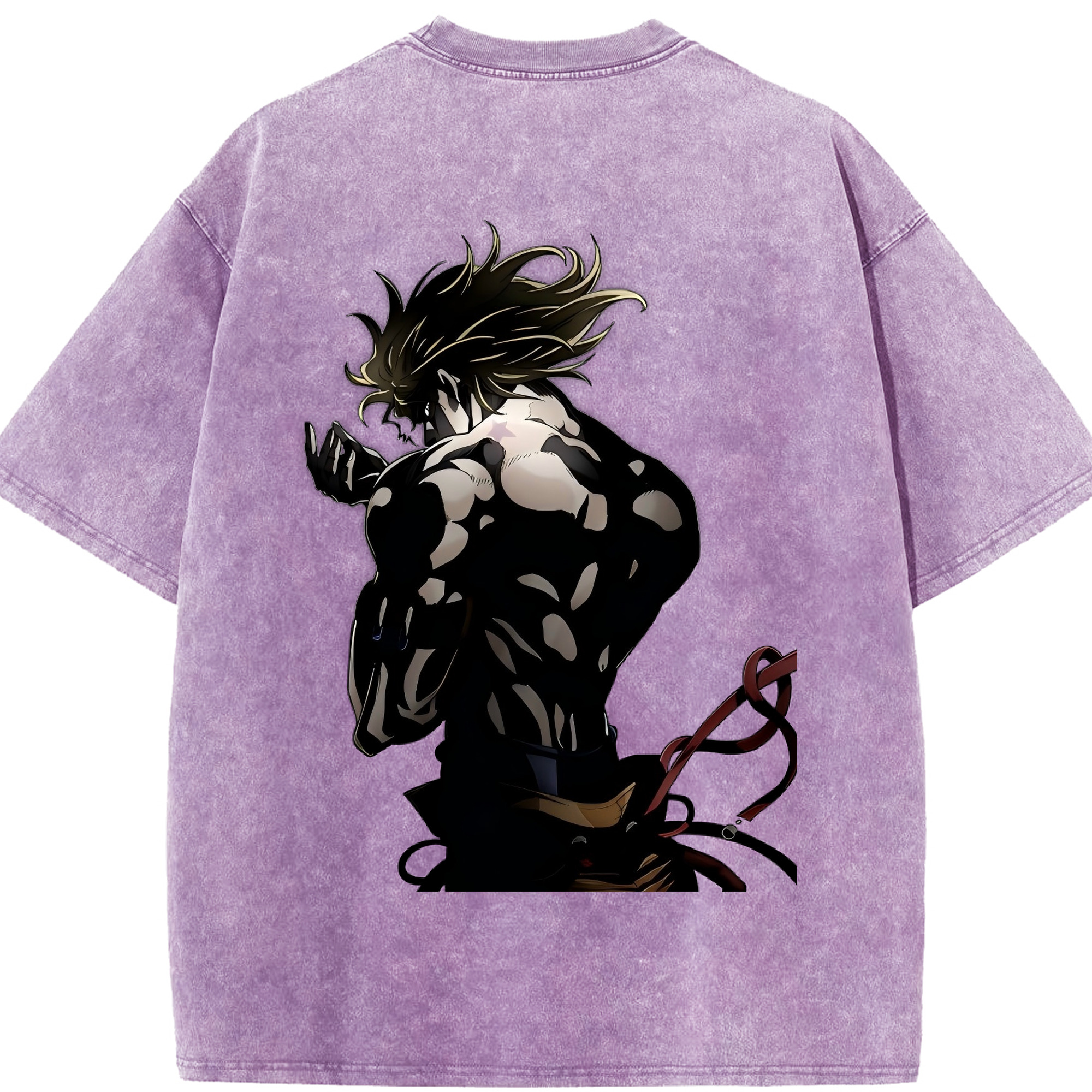 （画像用） ジョジョの奇妙な冒険 ディオ?ブランドー JoJo's Bizarre Adventure Dio Brando 綿100% ヴィンテージ風 半袖Tシャツ（背面プリント）