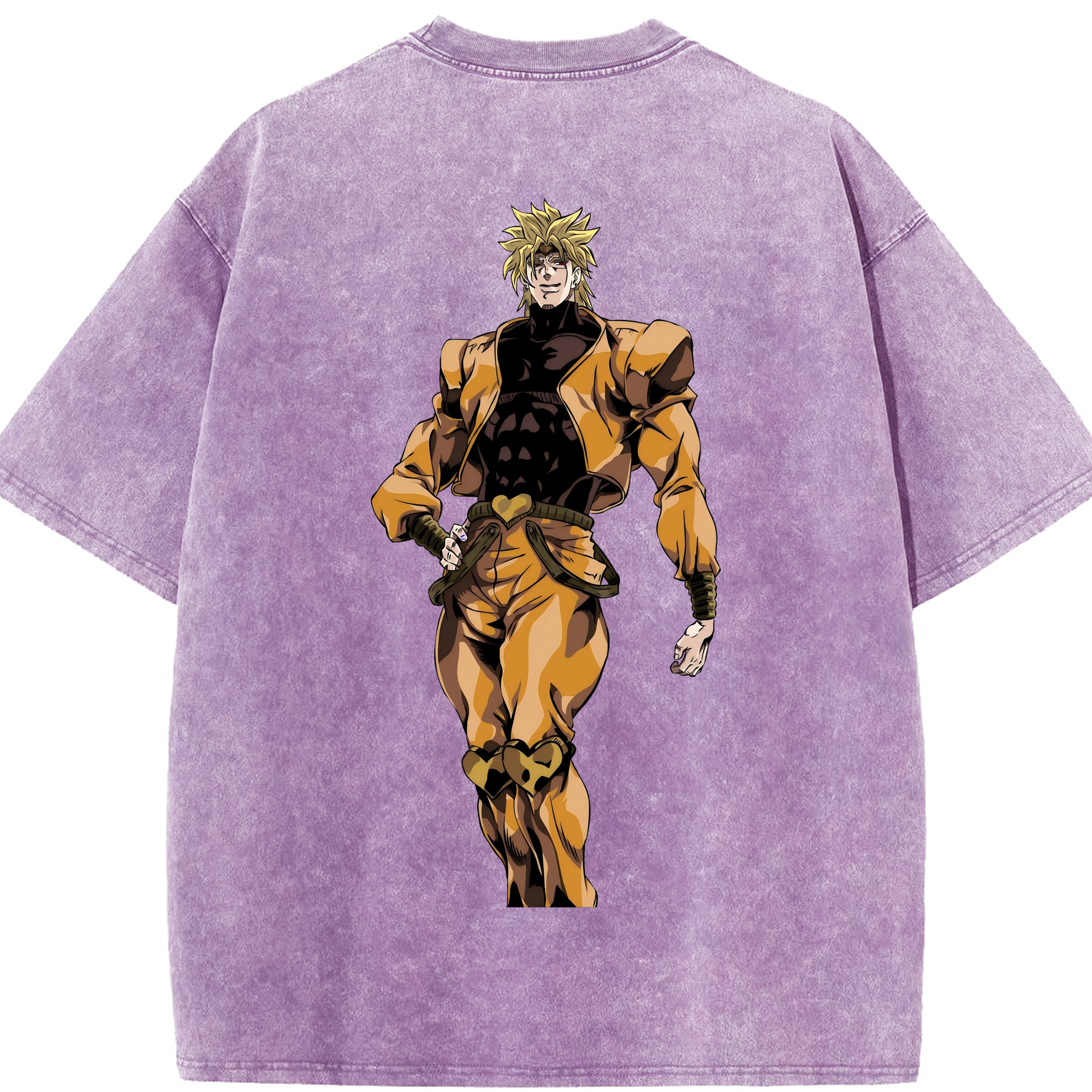 （画像用） ジョジョの奇妙な冒険 ディオ?ブランドー JoJo's Bizarre Adventure Dio Brando 綿100% ヴィンテージ風 半袖Tシャツ（背面プリント）