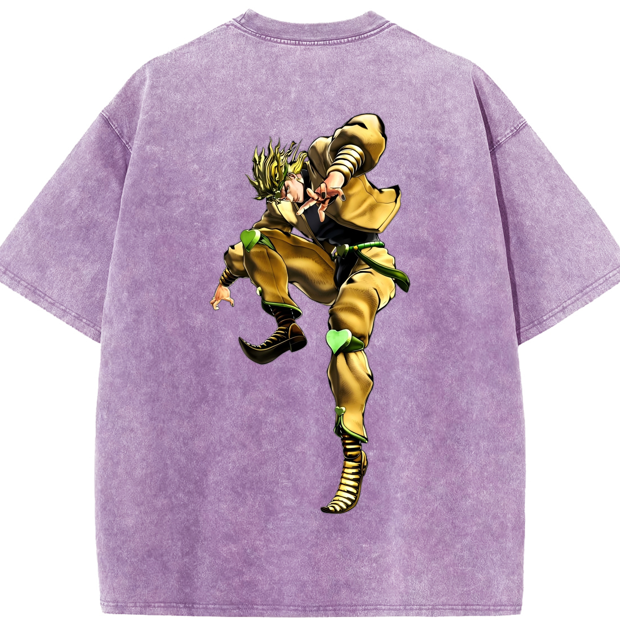 （画像用） ジョジョの奇妙な冒険 ディオ?ブランドー JoJo's Bizarre Adventure Dio Brando 綿100% ヴィンテージ風 半袖Tシャツ（背面プリント）