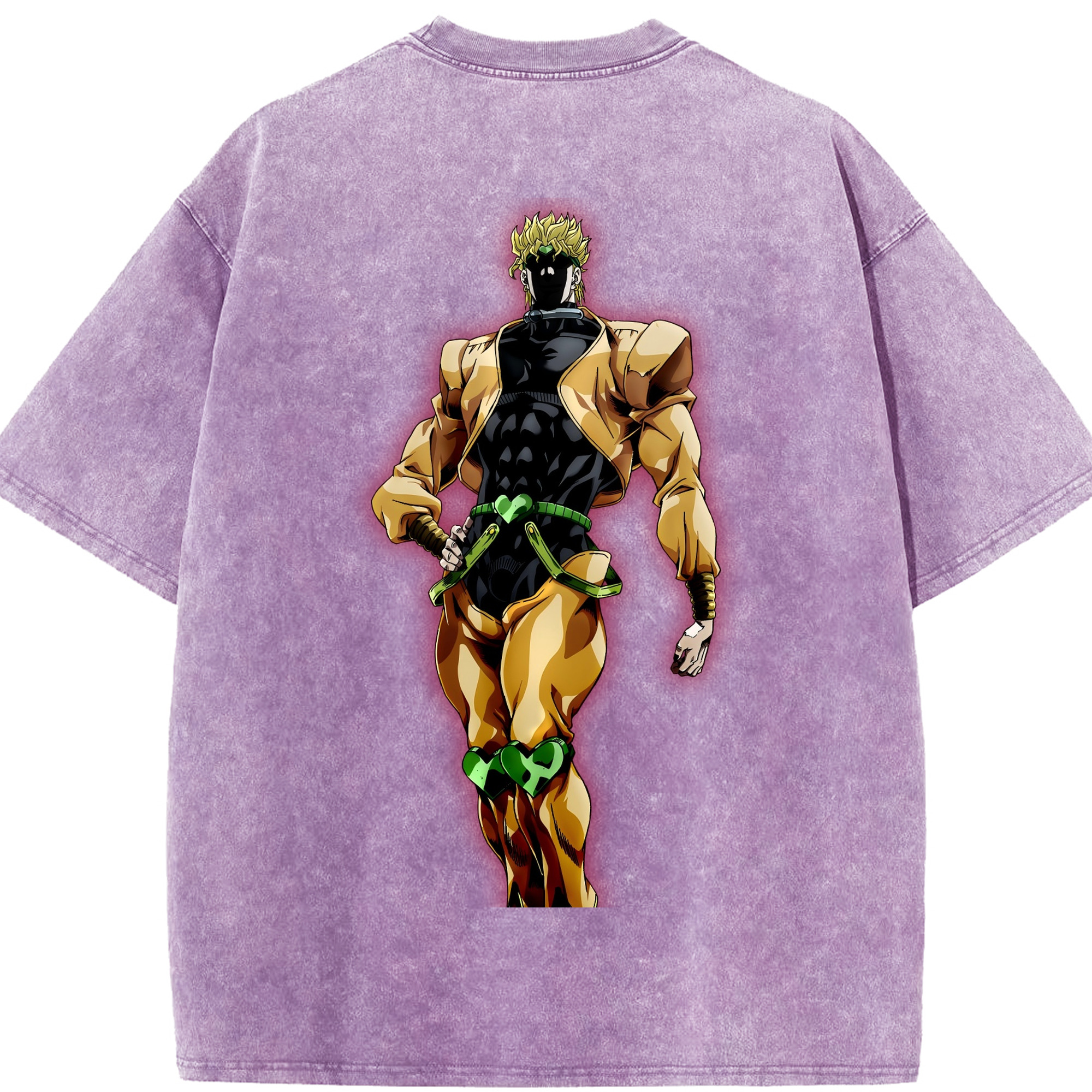（画像用） ジョジョの奇妙な冒険 ディオ?ブランドー JoJo's Bizarre Adventure Dio Brando 綿100% ヴィンテージ風 半袖Tシャツ（背面プリント）