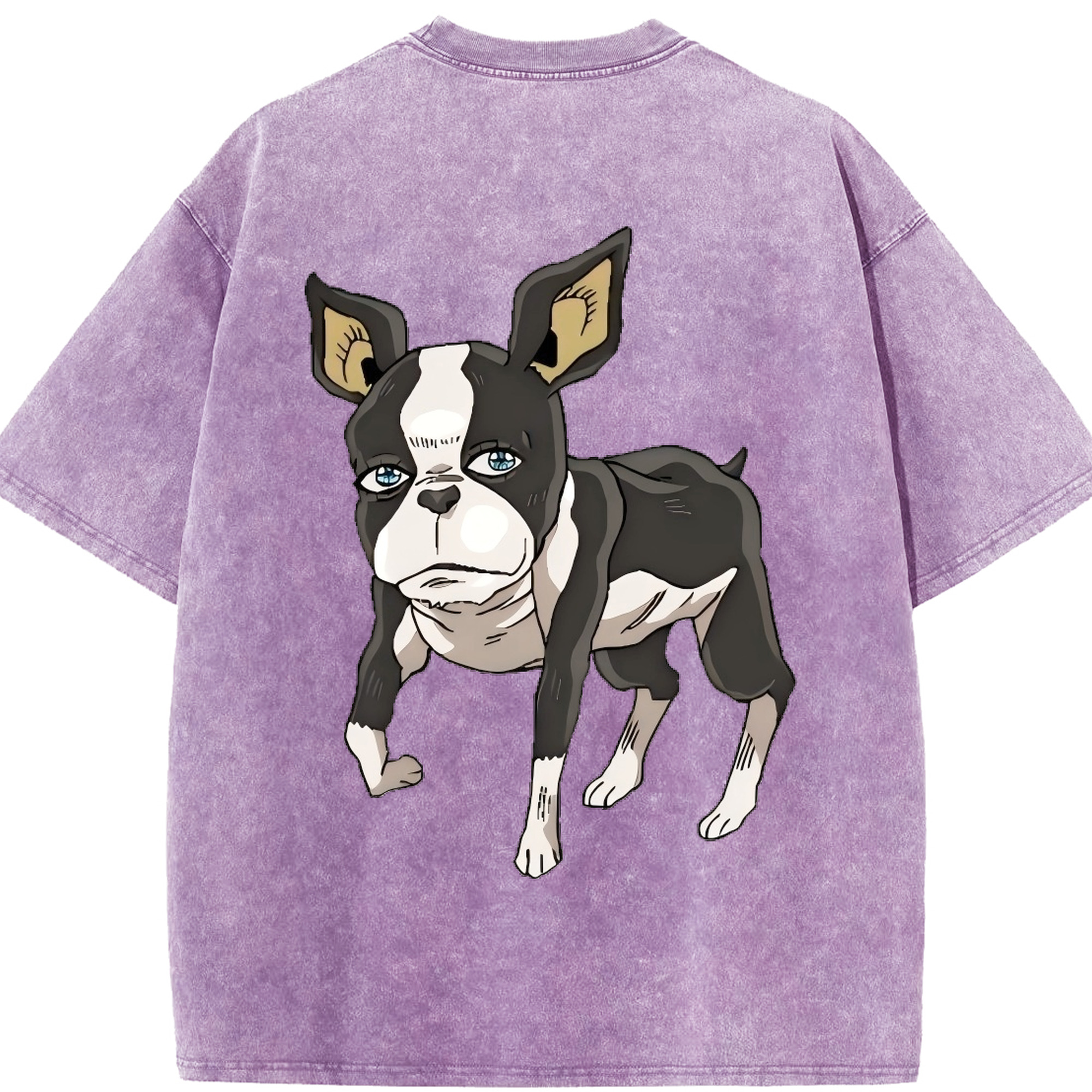 （画像用） ジョジョの奇妙な冒険 イギー JoJo's Bizarre Adventure Iggy 綿100% ヴィンテージ風 半袖Tシャツ（背面プリント）