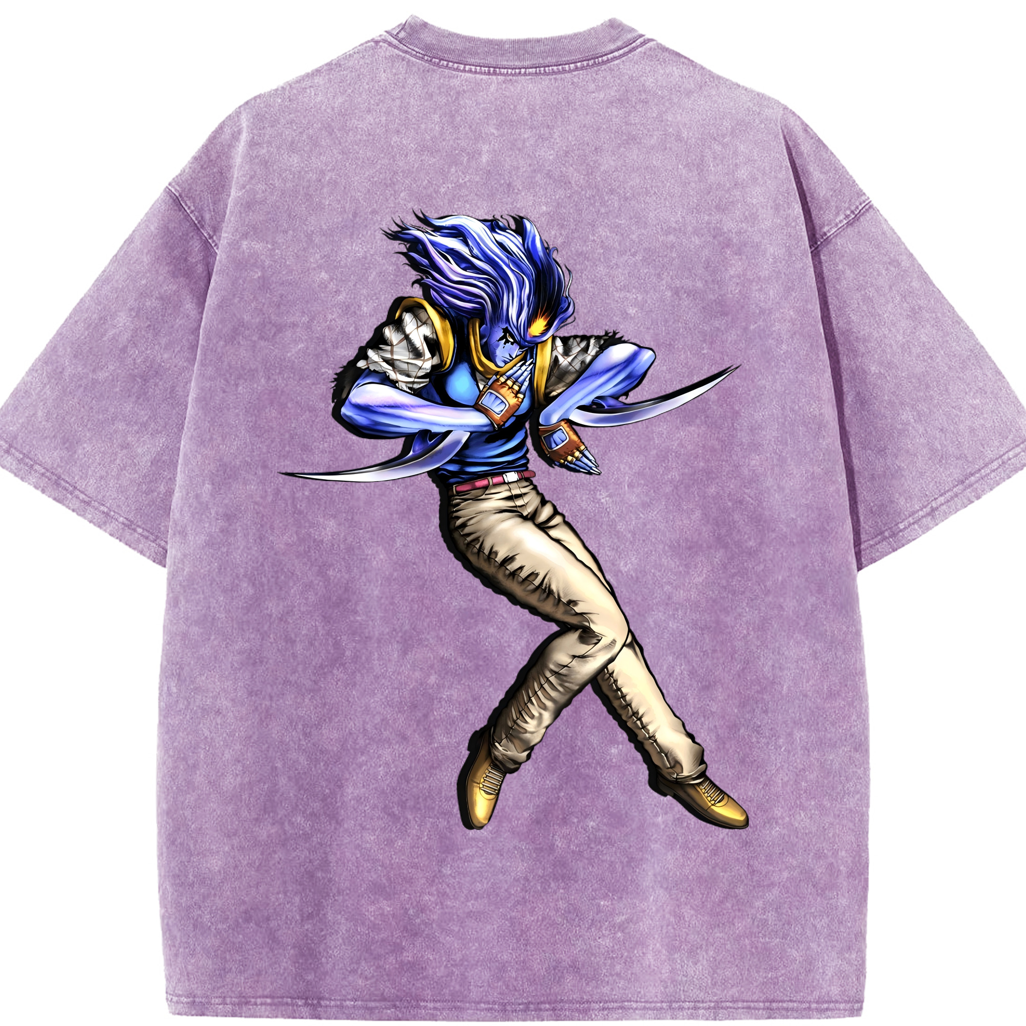 （画像用） ジョジョの奇妙な冒険 JoJo's Bizarre Adventure 綿100% ヴィンテージ風 半袖Tシャツ（背面プリント）