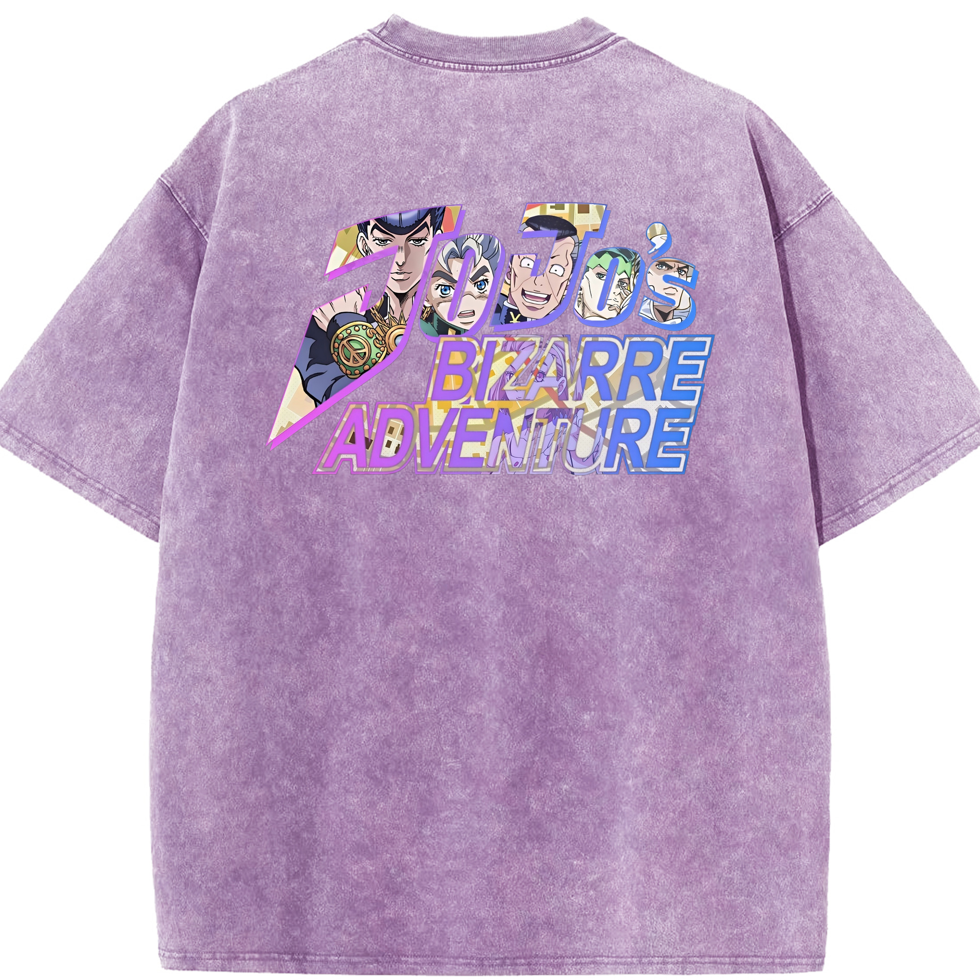 （画像用） ジョジョの奇妙な冒険 JoJo's Bizarre Adventure 綿100% ヴィンテージ風 半袖Tシャツ（背面プリント）