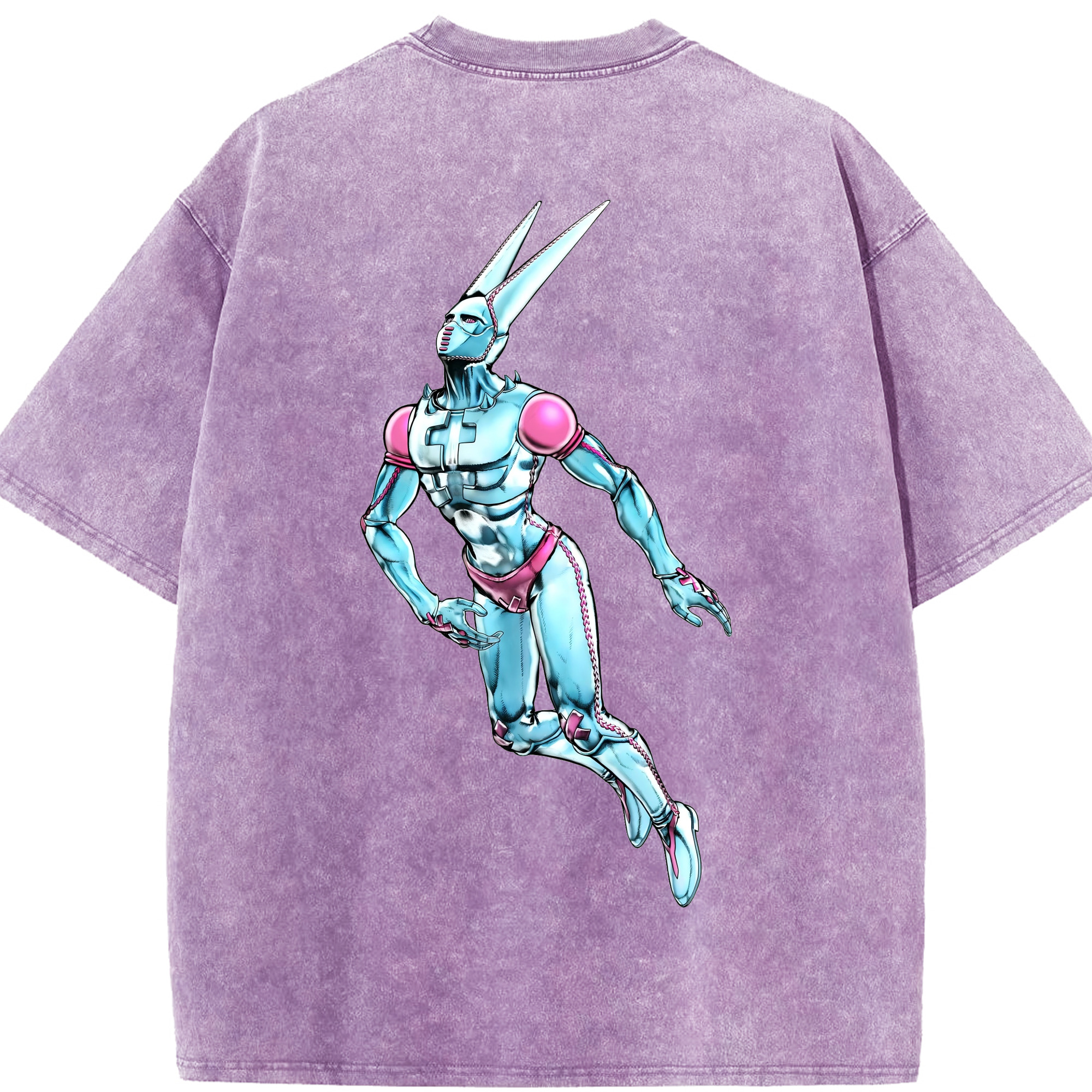 （画像用） ジョジョの奇妙な冒険 JoJo's Bizarre Adventure 綿100% ヴィンテージ風 半袖Tシャツ（背面プリント）